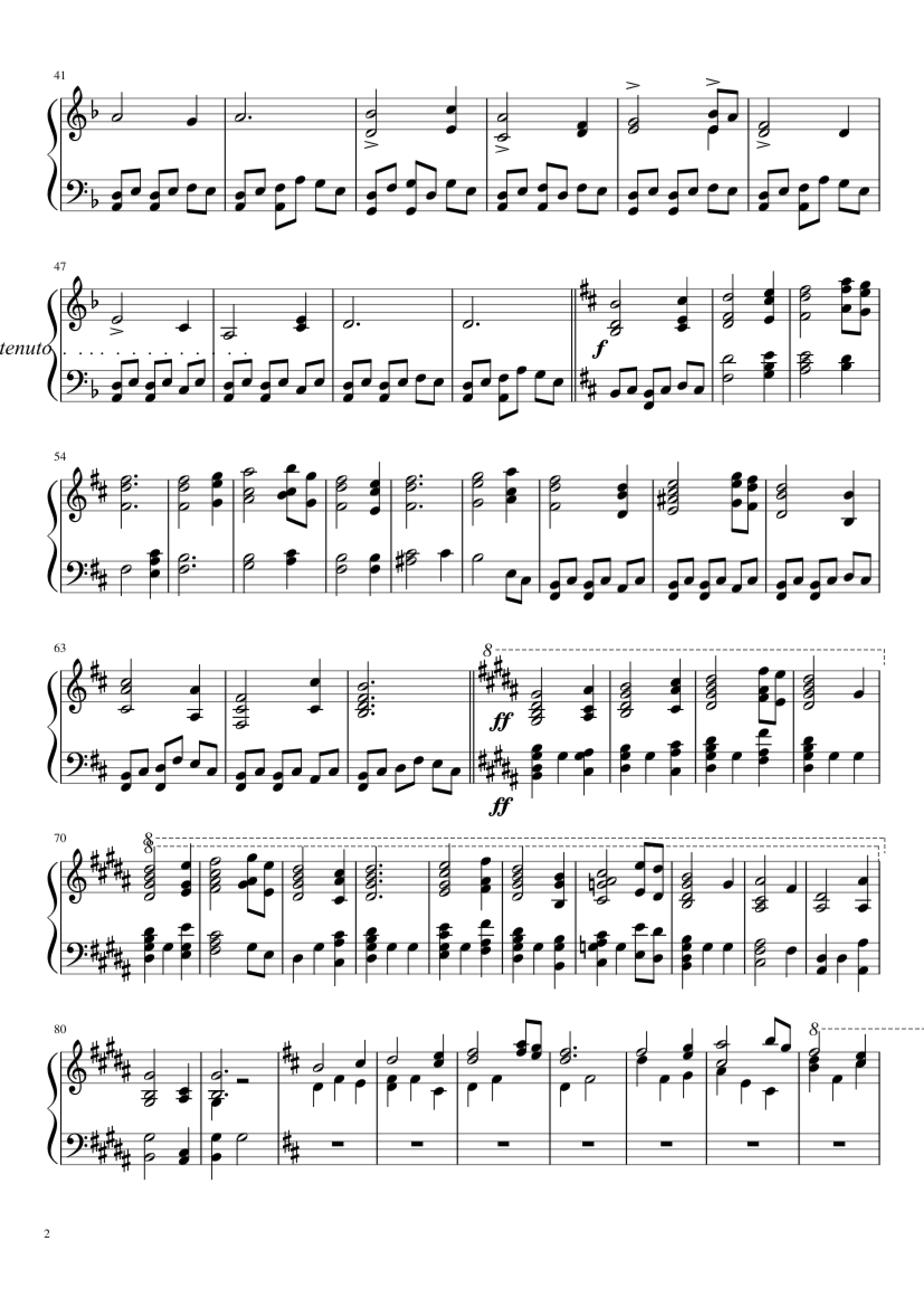 Trang 2 của Sheet nhạc PDF Piano bài hát Davy Jones Theme Piano - Hanz Zimmer