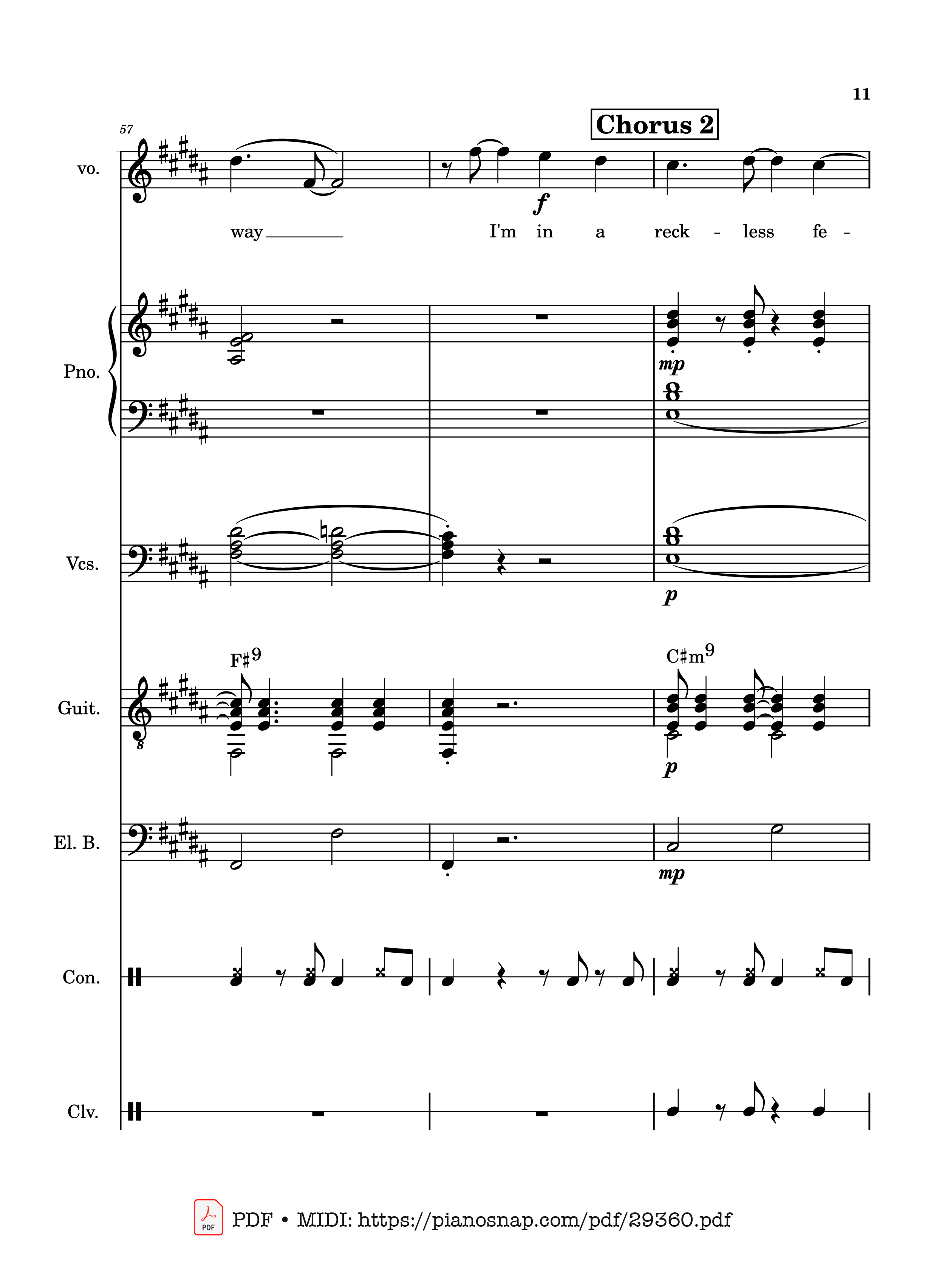 Trang 11 của Sheet nhạc PDF Piano Guitar Tab bài hát Lover Girl - full transcription - Laufey