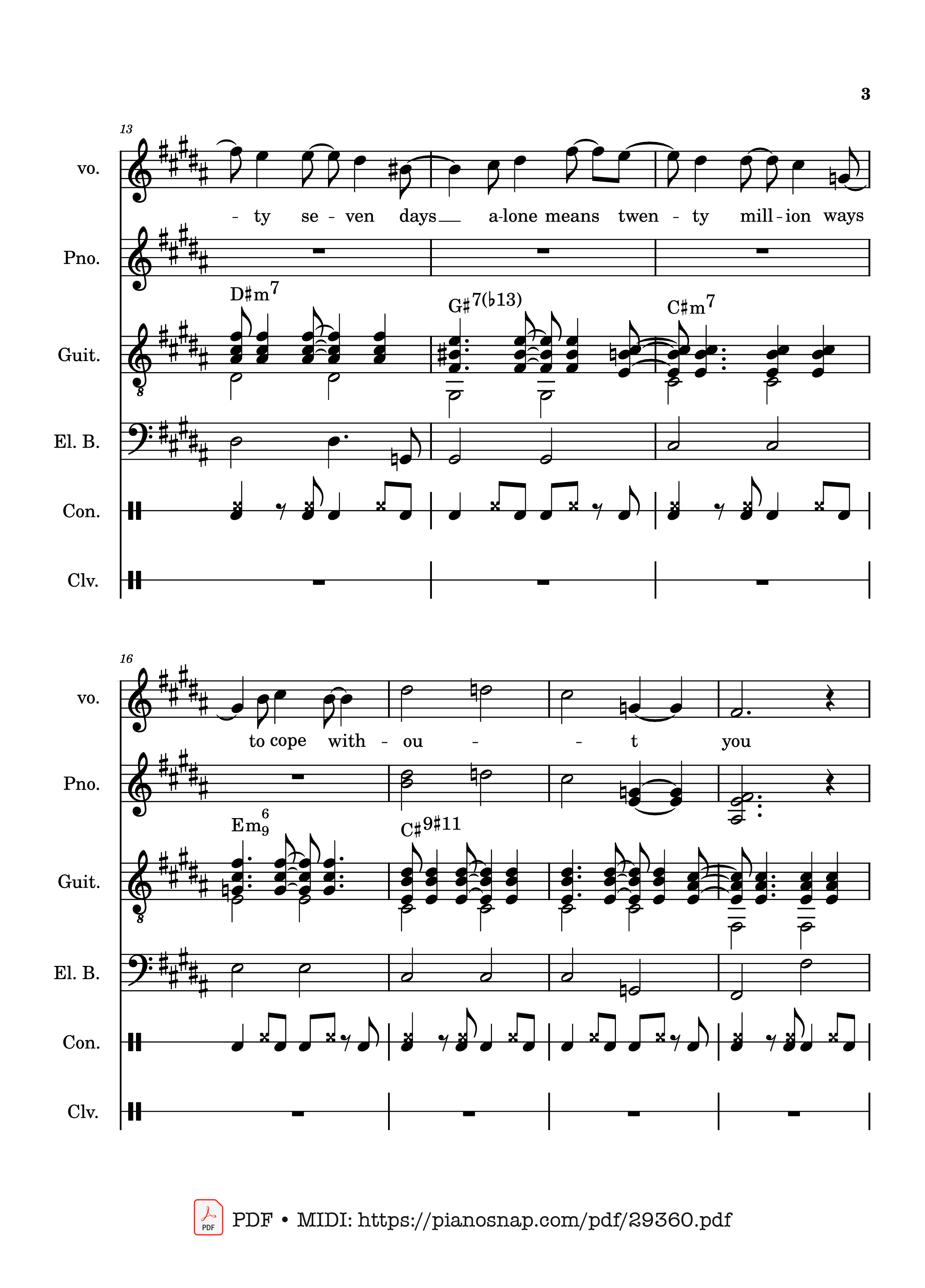Trang 3 của Sheet nhạc PDF Piano Guitar Tab bài hát Lover Girl - full transcription - Laufey