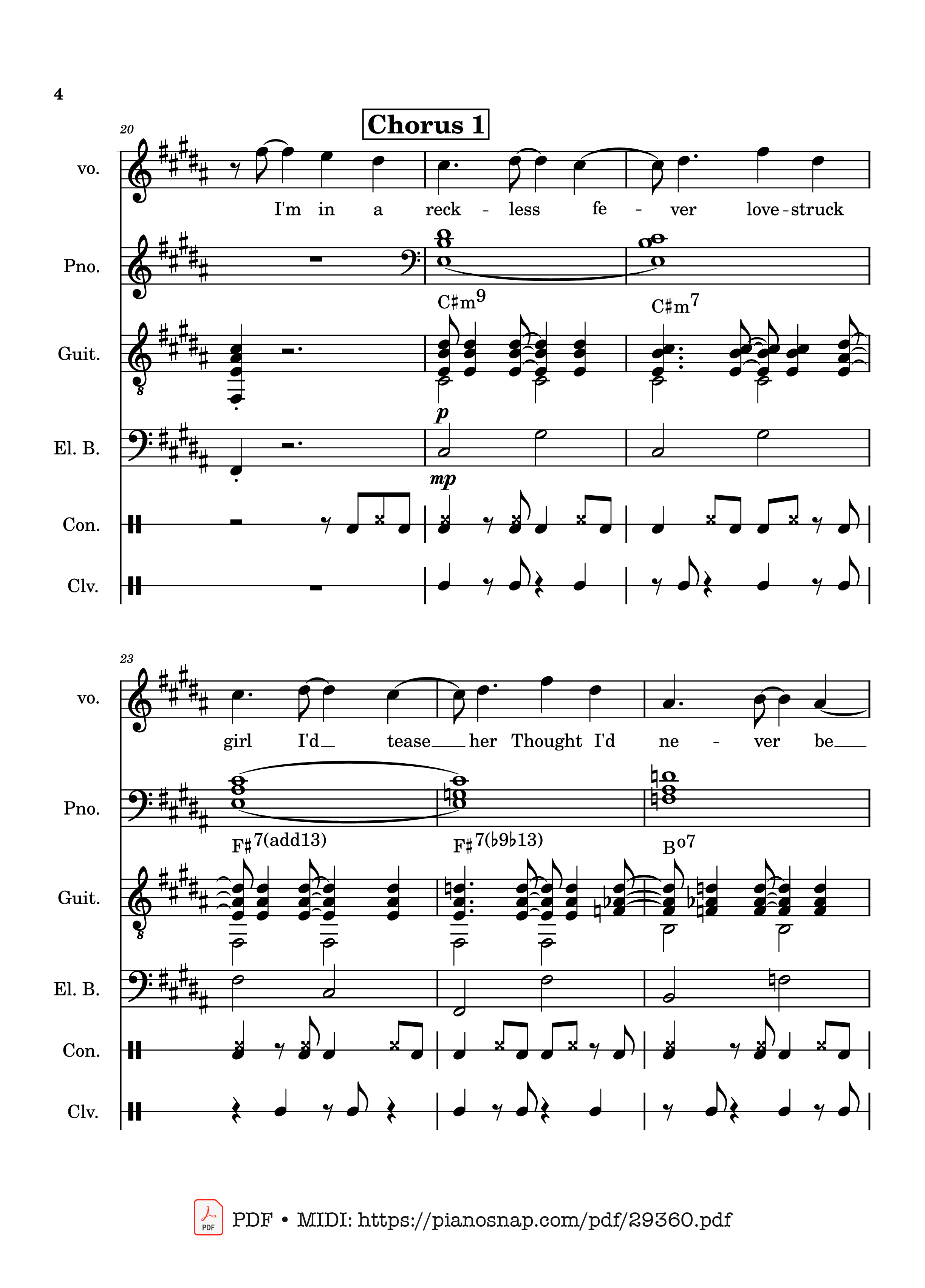 Trang 4 của Sheet nhạc PDF Piano Guitar Tab bài hát Lover Girl - full transcription - Laufey