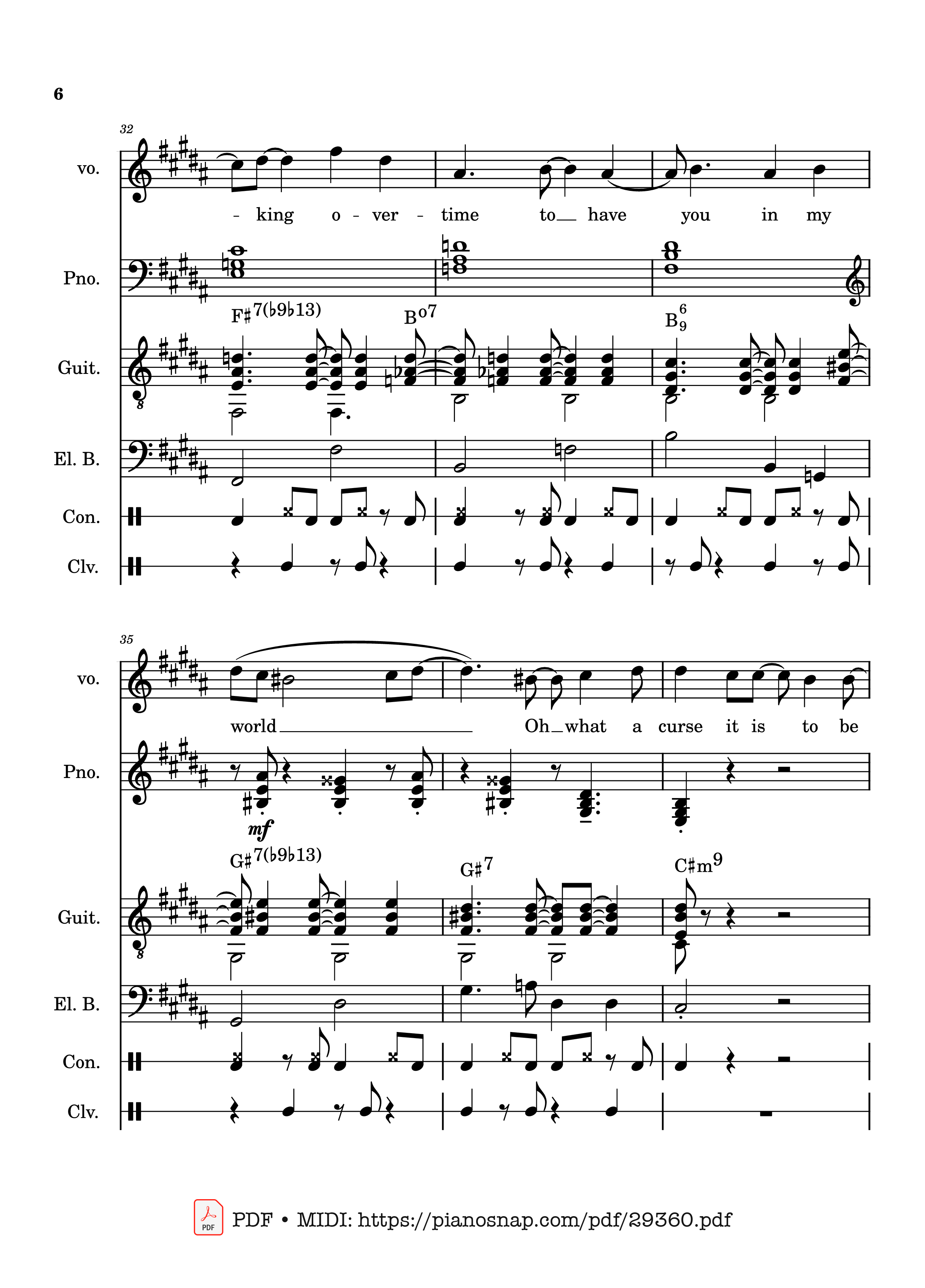 Trang 6 của Sheet nhạc PDF Piano Guitar Tab bài hát Lover Girl - full transcription - Laufey