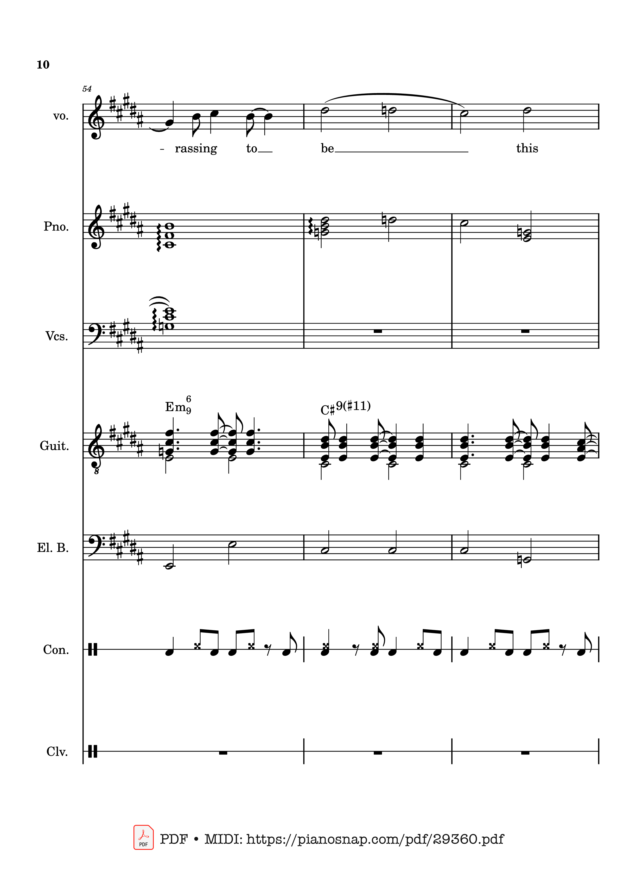 Trang 10 của Sheet nhạc PDF Piano Guitar Tab bài hát Lover Girl - full transcription - Laufey
