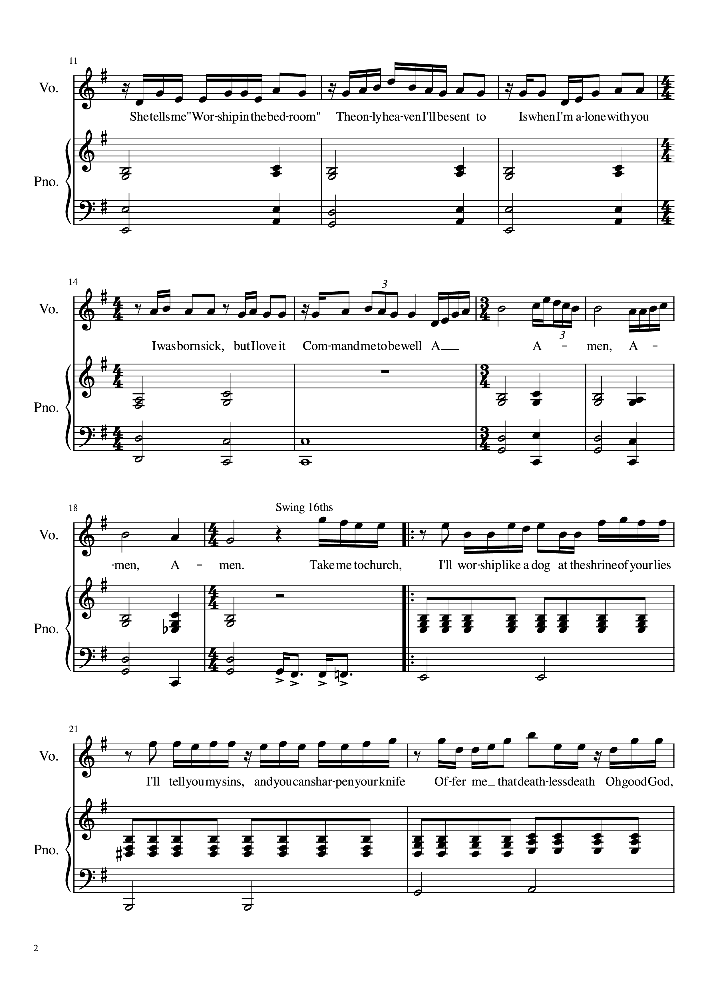 Trang 2 của Sheet nhạc PDF Piano bài hát Take Me To Church Piano - Hozier