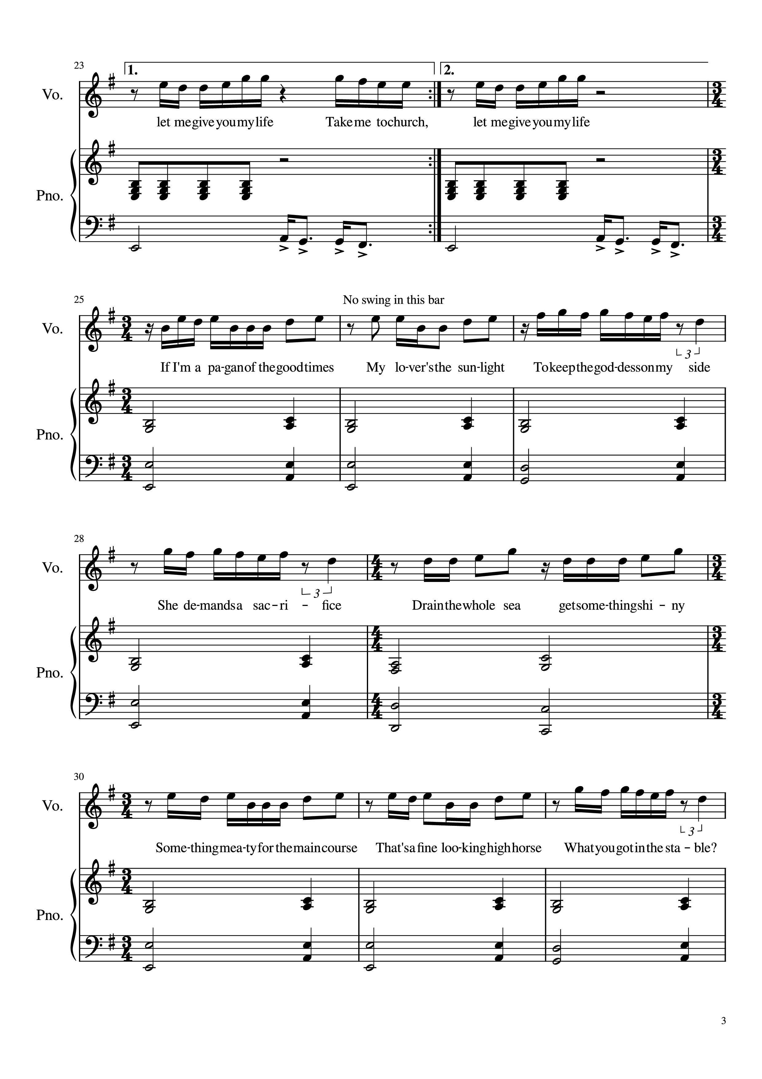 Trang 3 của Sheet nhạc PDF Piano bài hát Take Me To Church Piano - Hozier