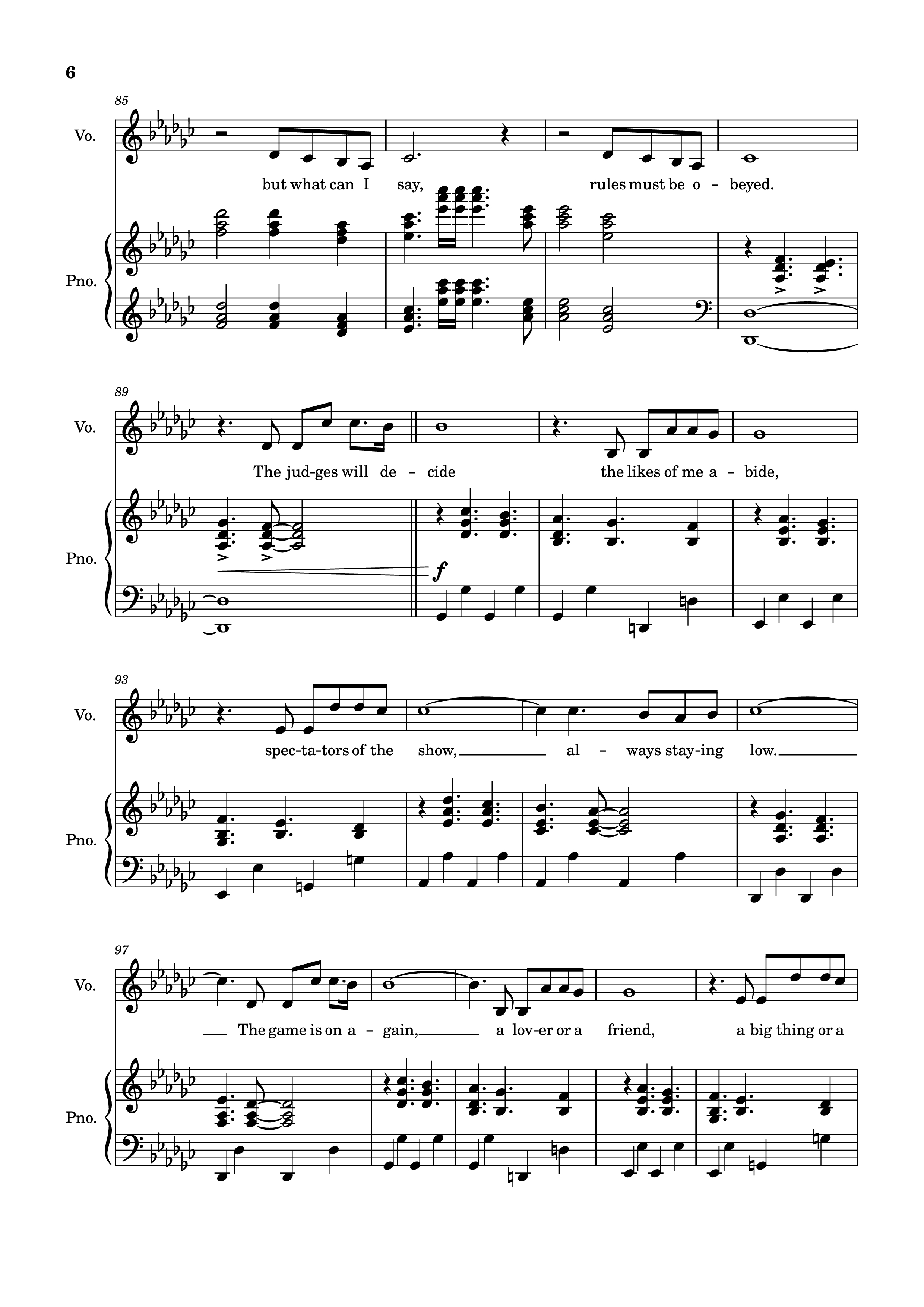 Trang 6 của Sheet nhạc PDF Piano bài hát The Winner Takes It All Piano - Arr: Dinailson Lima