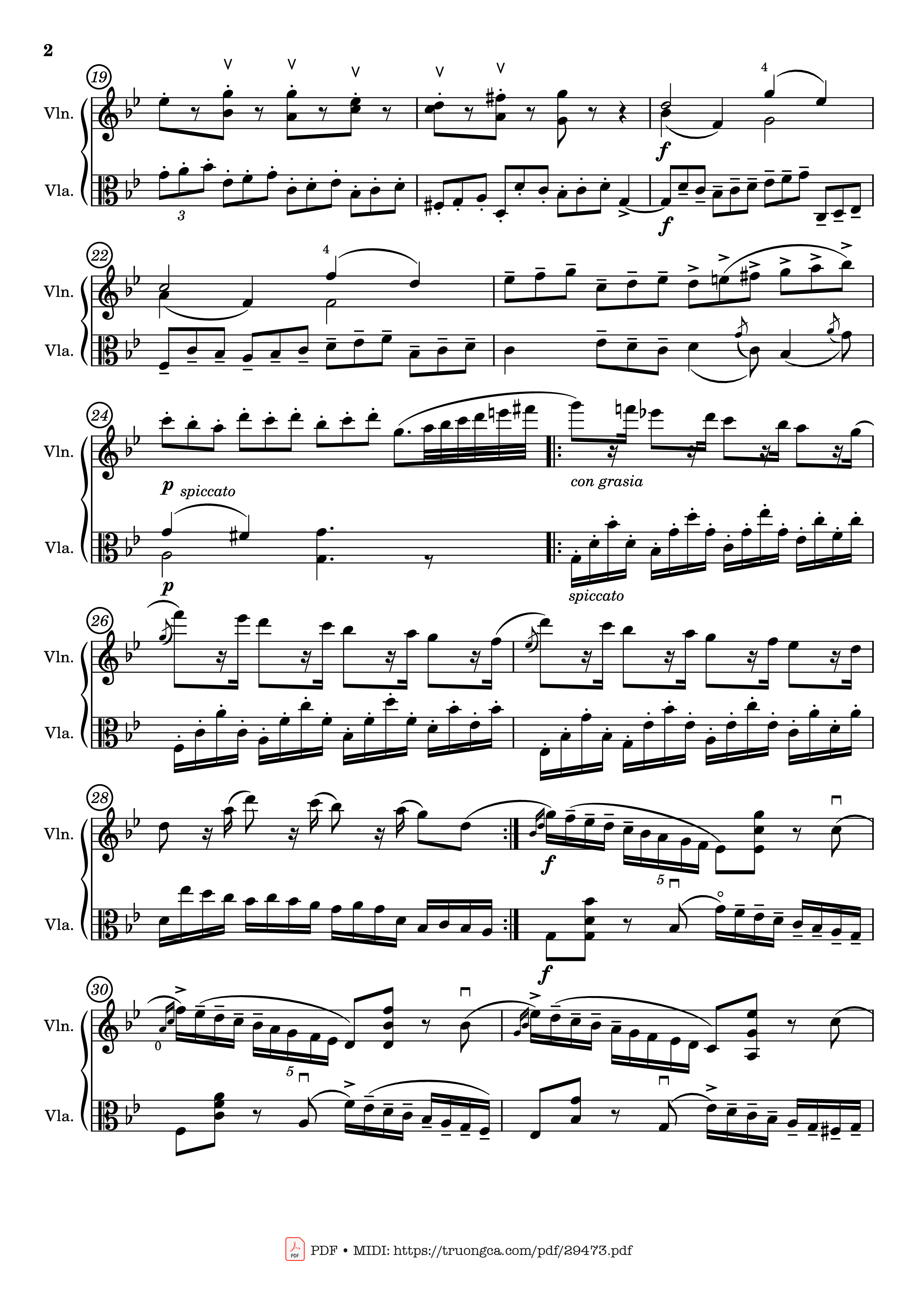 Trang 2 của Sheet nhạc PDF bài hát Passacaglia for Violin and Viola - Johan Halvorsen