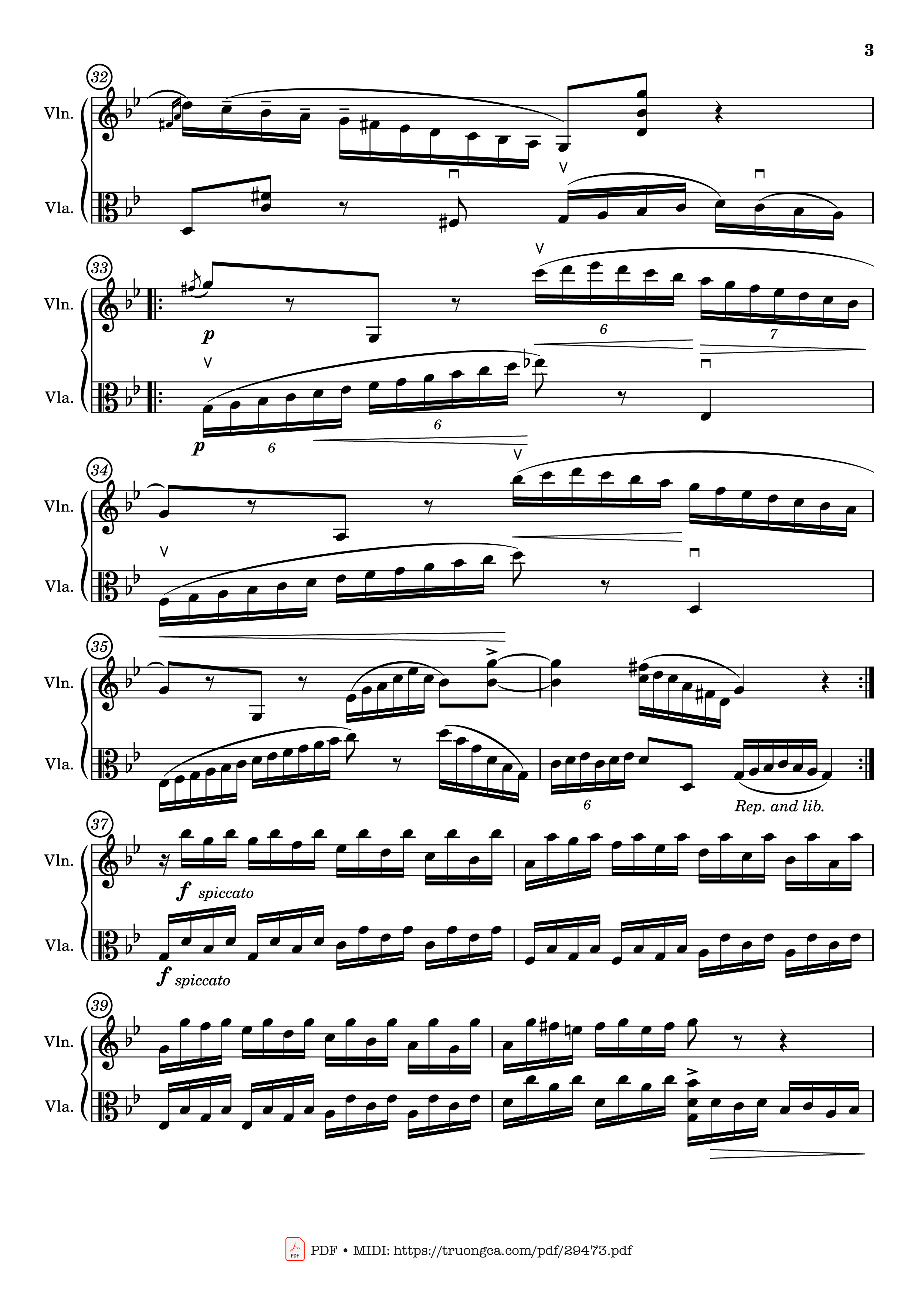 Trang 3 của Sheet nhạc PDF bài hát Passacaglia for Violin and Viola - Johan Halvorsen