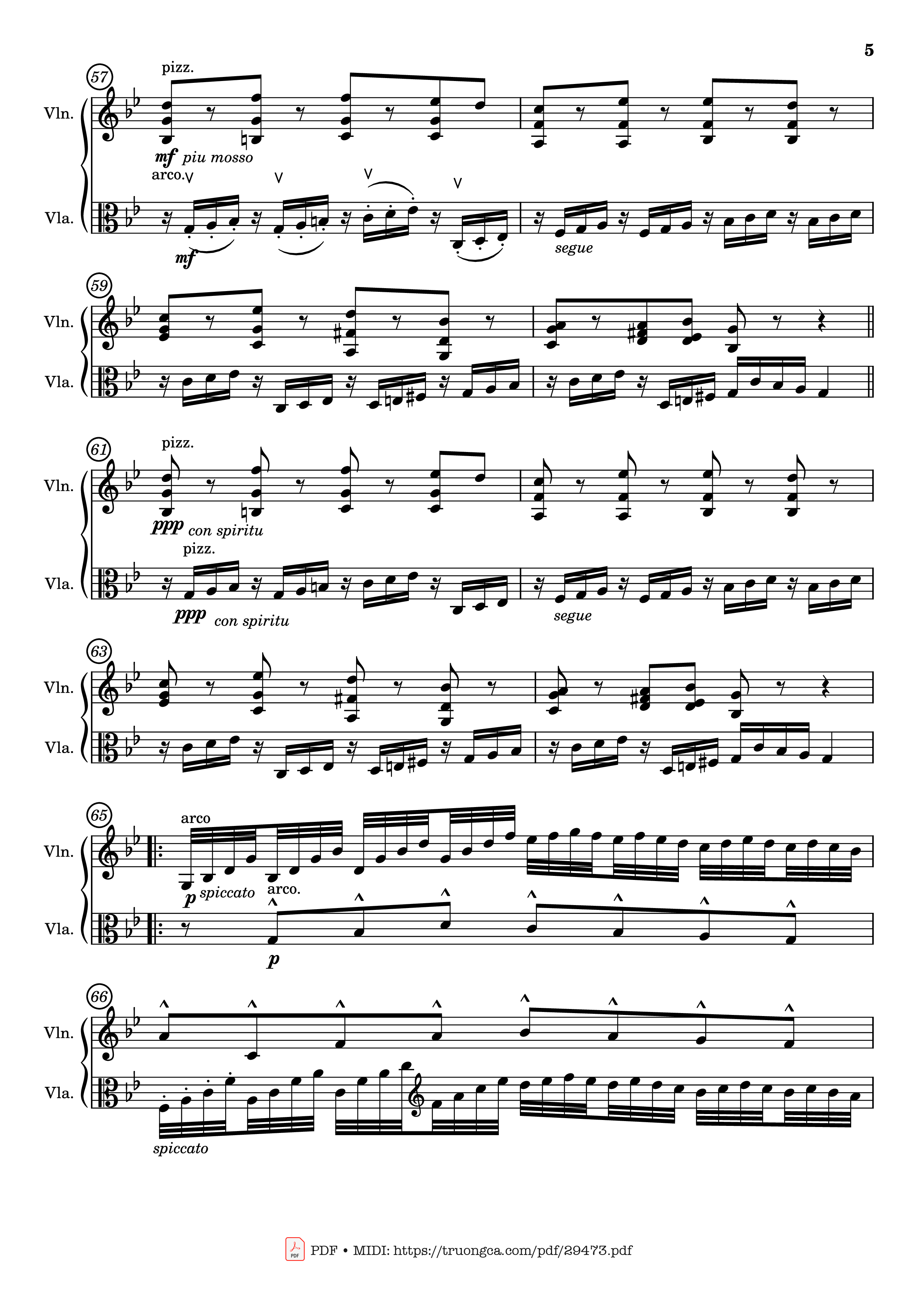 Trang 5 của Sheet nhạc PDF bài hát Passacaglia for Violin and Viola - Johan Halvorsen
