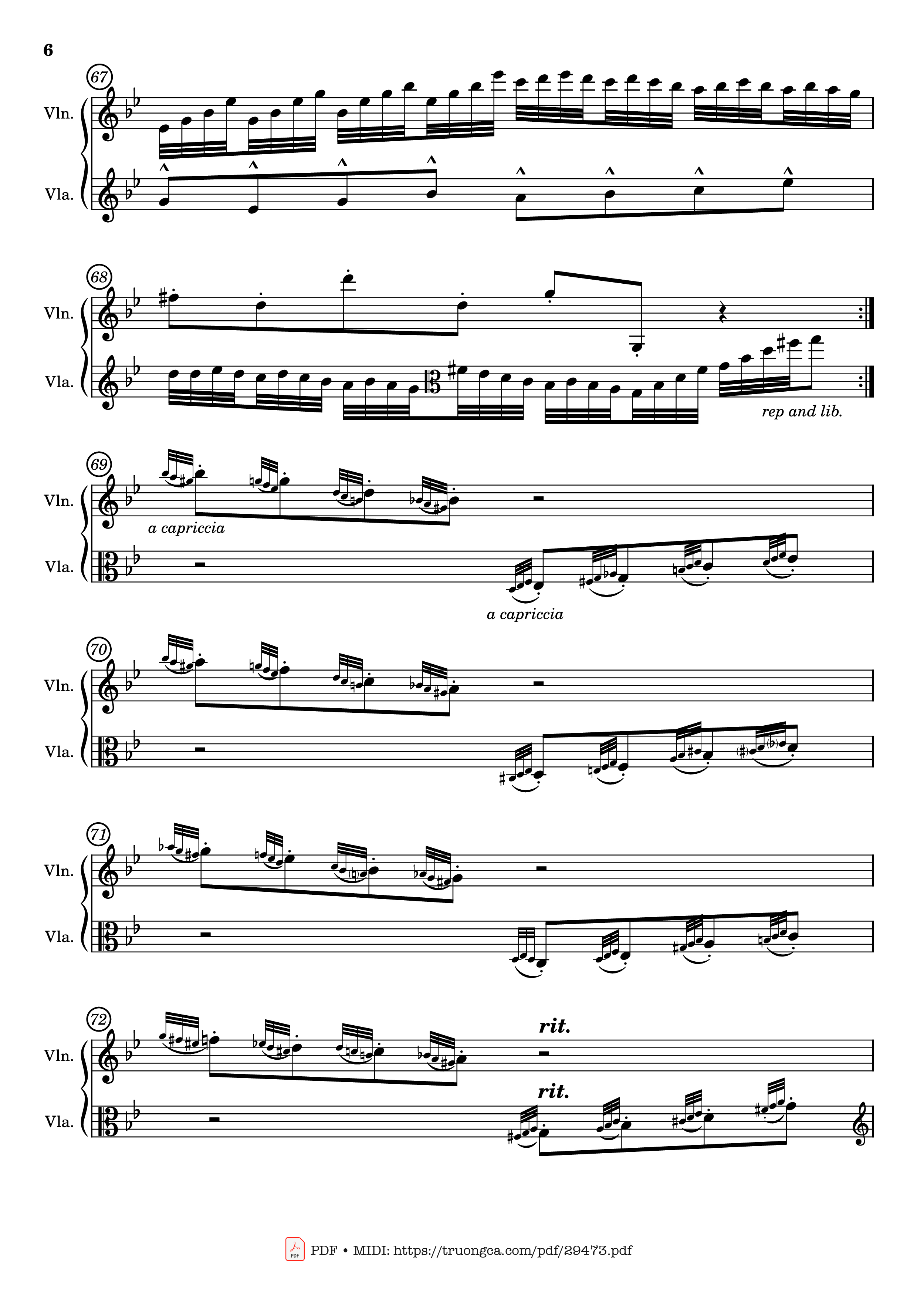 Trang 6 của Sheet nhạc PDF bài hát Passacaglia for Violin and Viola - Johan Halvorsen