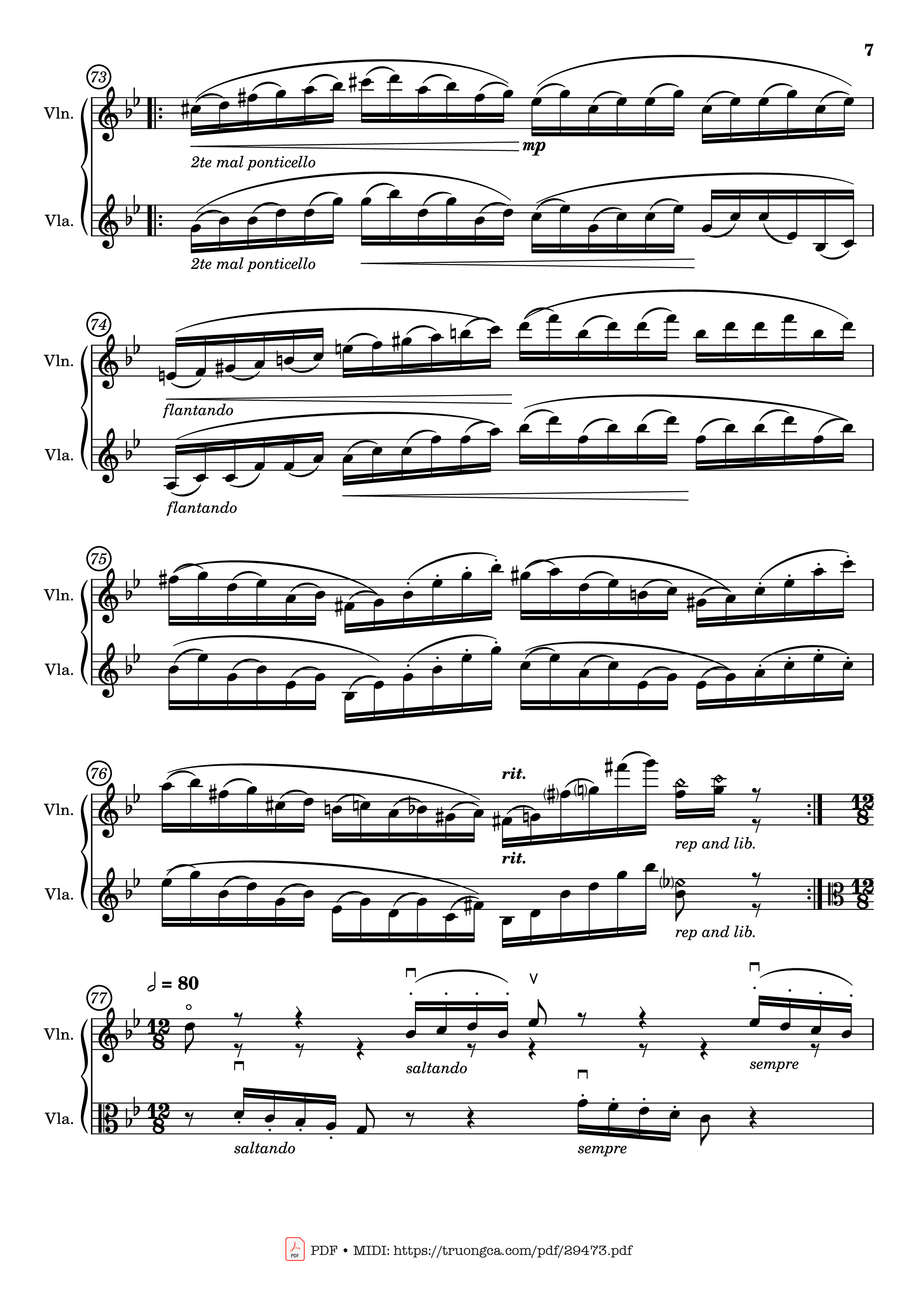 Trang 7 của Sheet nhạc PDF bài hát Passacaglia for Violin and Viola - Johan Halvorsen