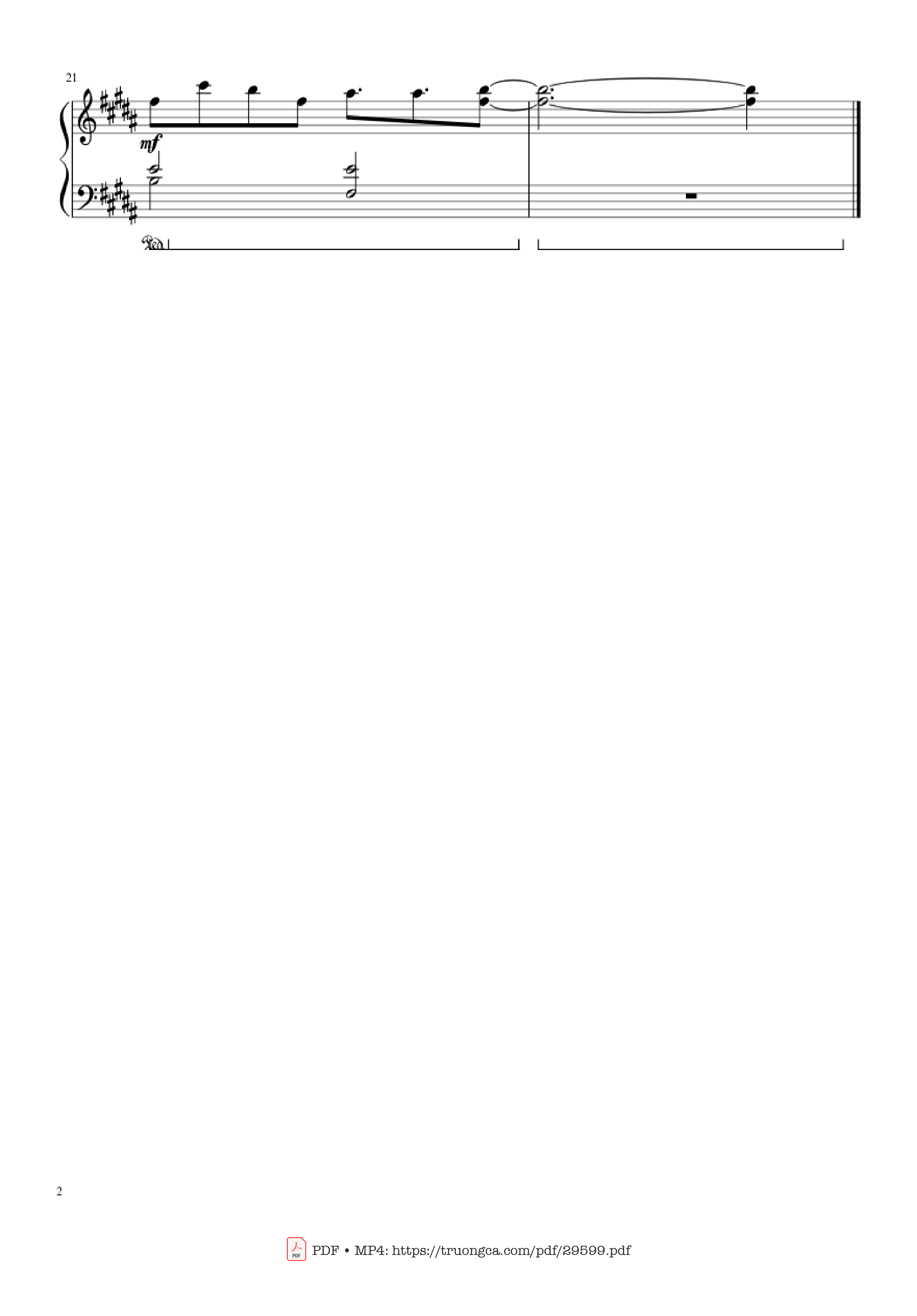 Trang 2 của Sheet nhạc PDF Piano bài hát Undertale: His Theme Piano - Toby Fox Rearranged by PizzaPija! :3