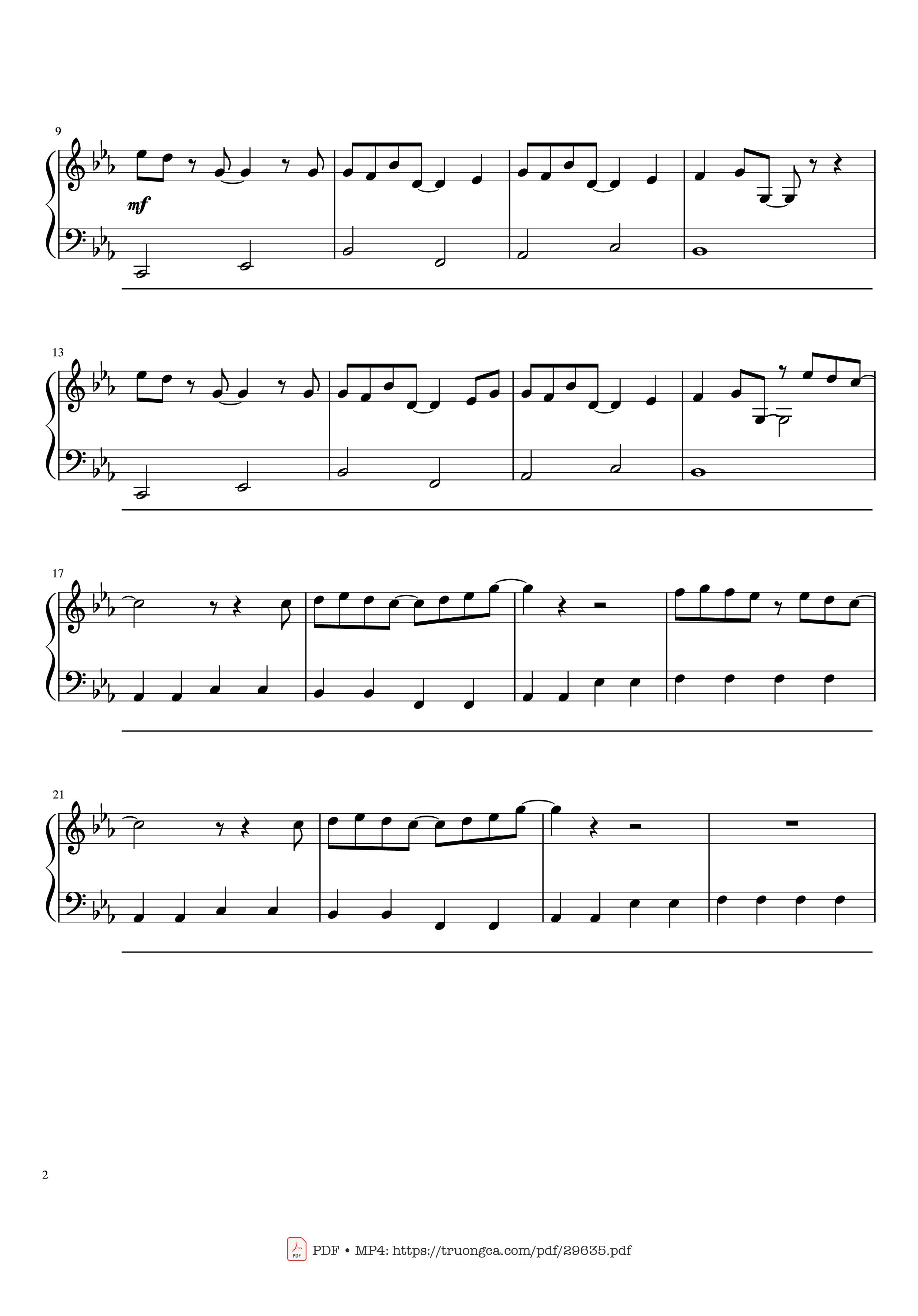 Trang 2 của Sheet nhạc PDF Piano bài hát Leaving Hope Piano - IzzTen