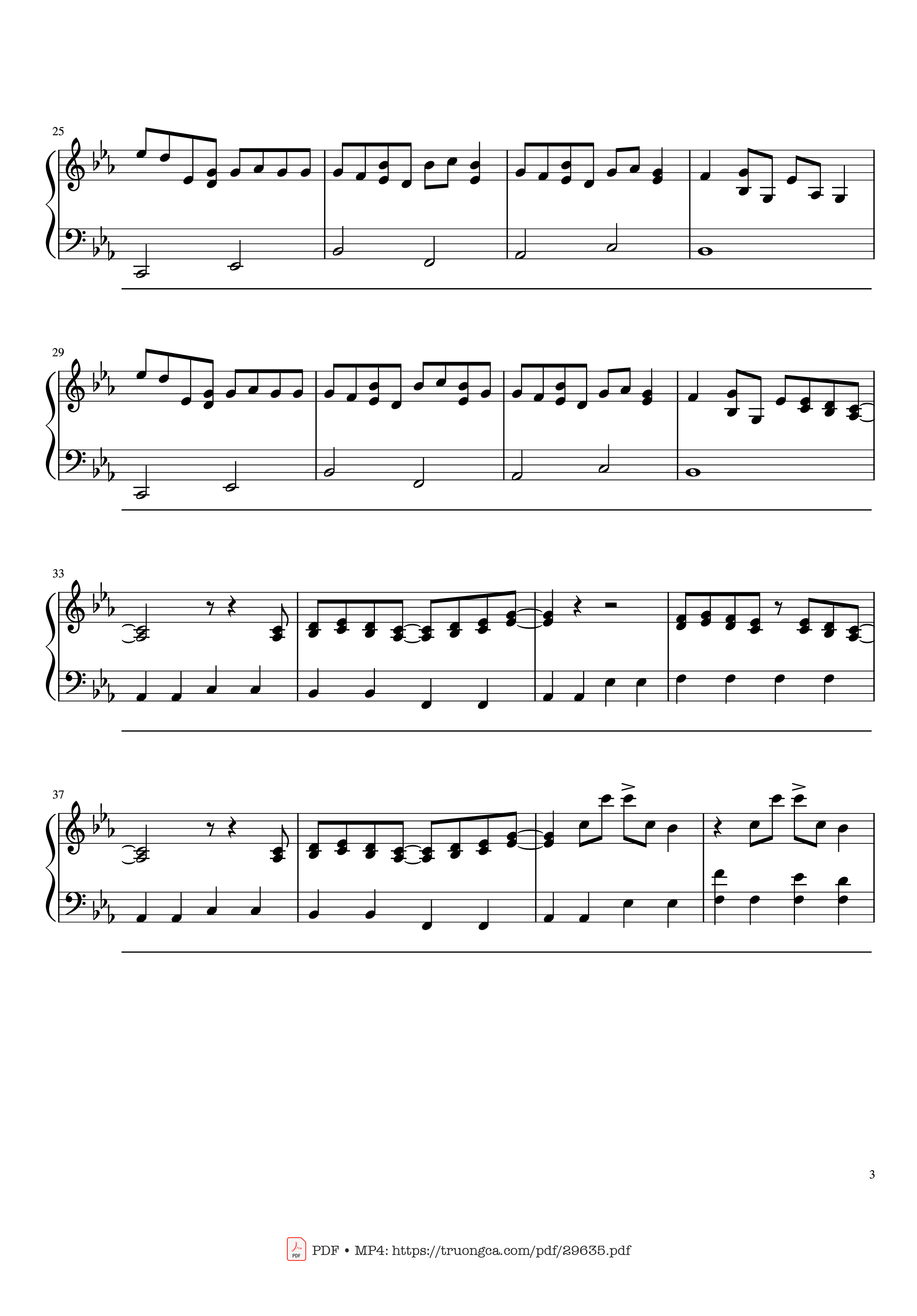 Trang 3 của Sheet nhạc PDF Piano bài hát Leaving Hope Piano - IzzTen
