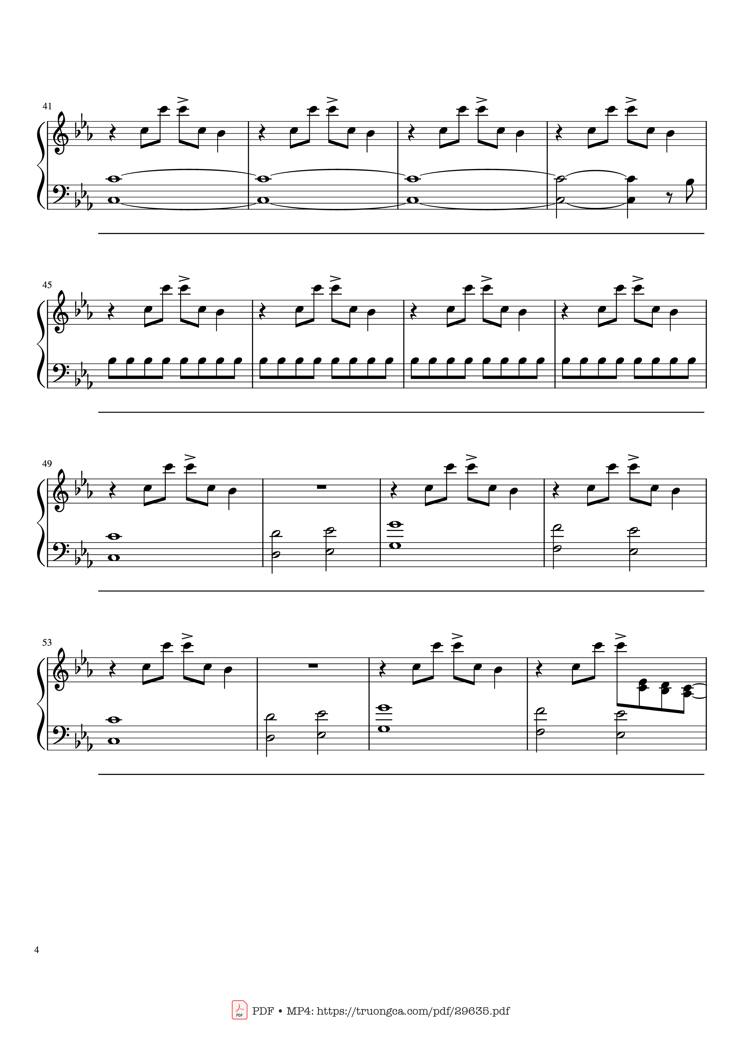 Trang 4 của Sheet nhạc PDF Piano bài hát Leaving Hope Piano - IzzTen
