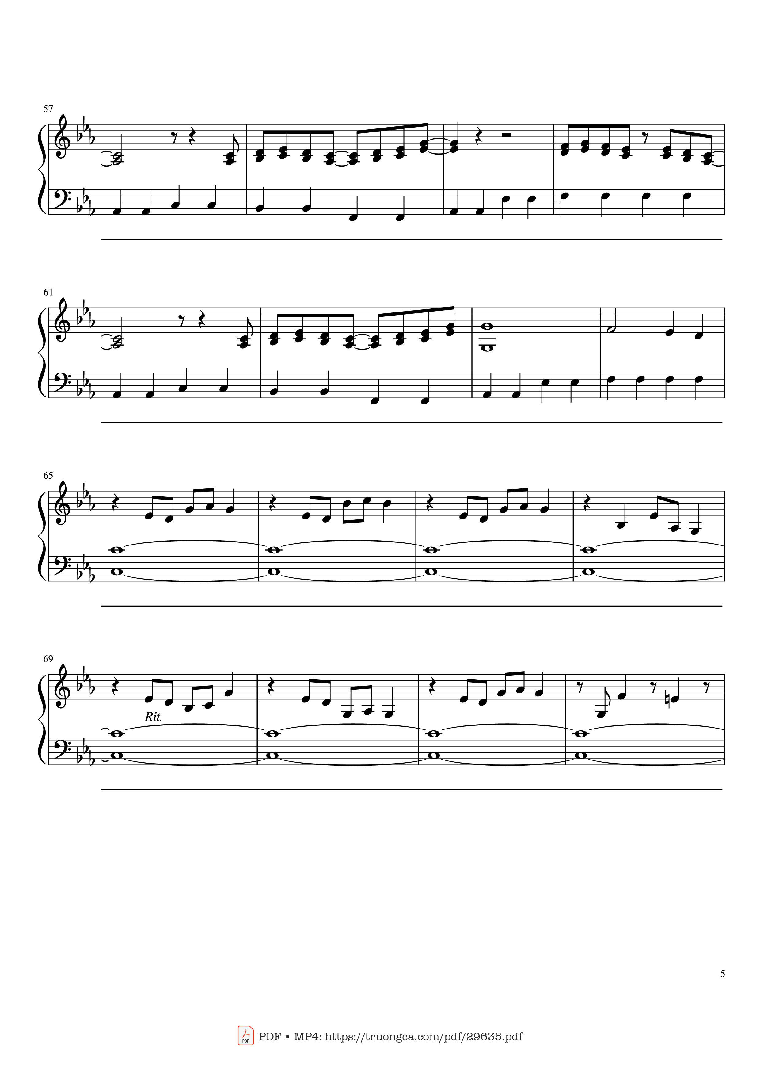 Trang 5 của Sheet nhạc PDF Piano bài hát Leaving Hope Piano - IzzTen