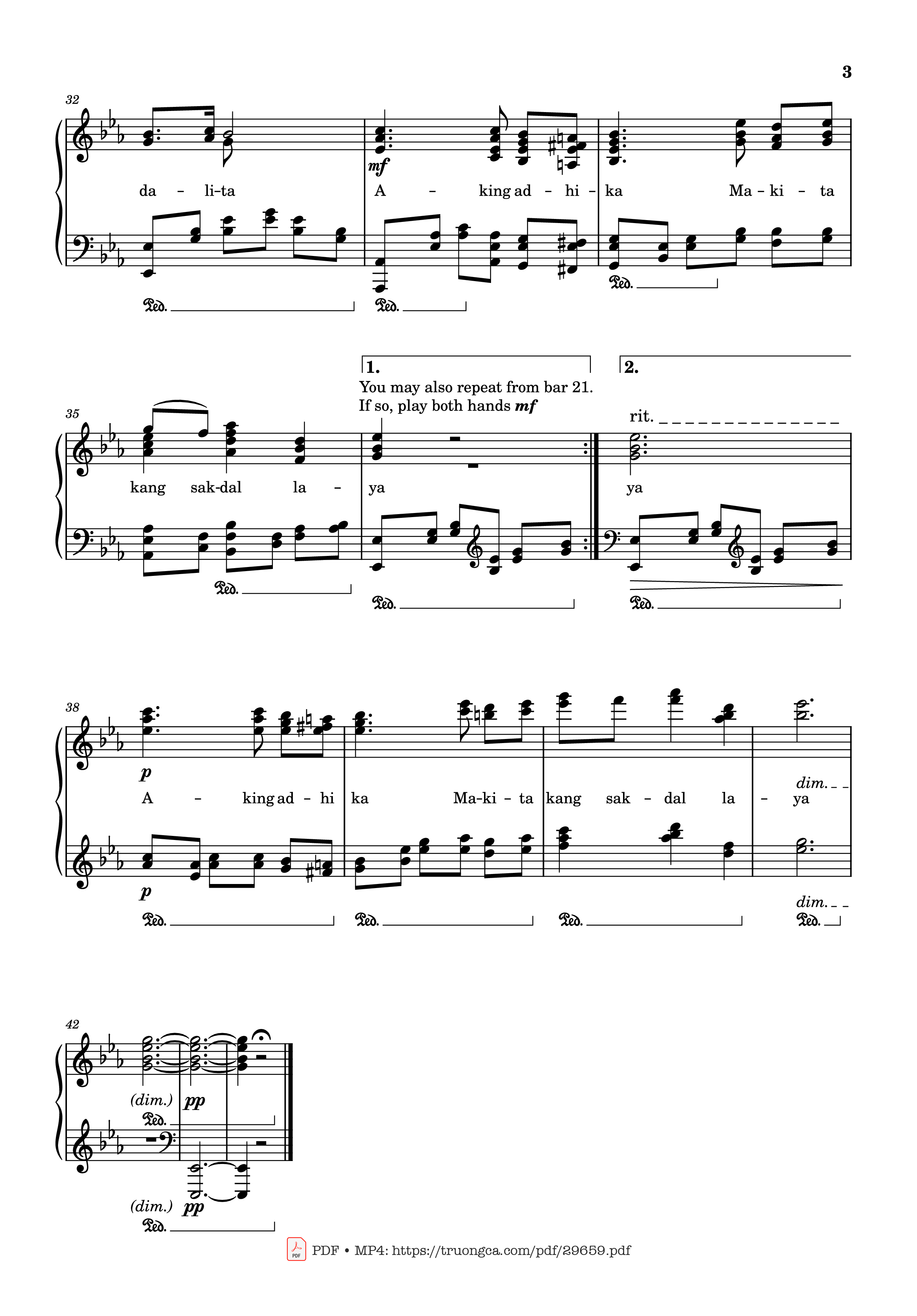 Trang 3 của Sheet nhạc PDF Piano bài hát Bayan Ko Piano - Constancio de Guzman arr. Joaquin Songco