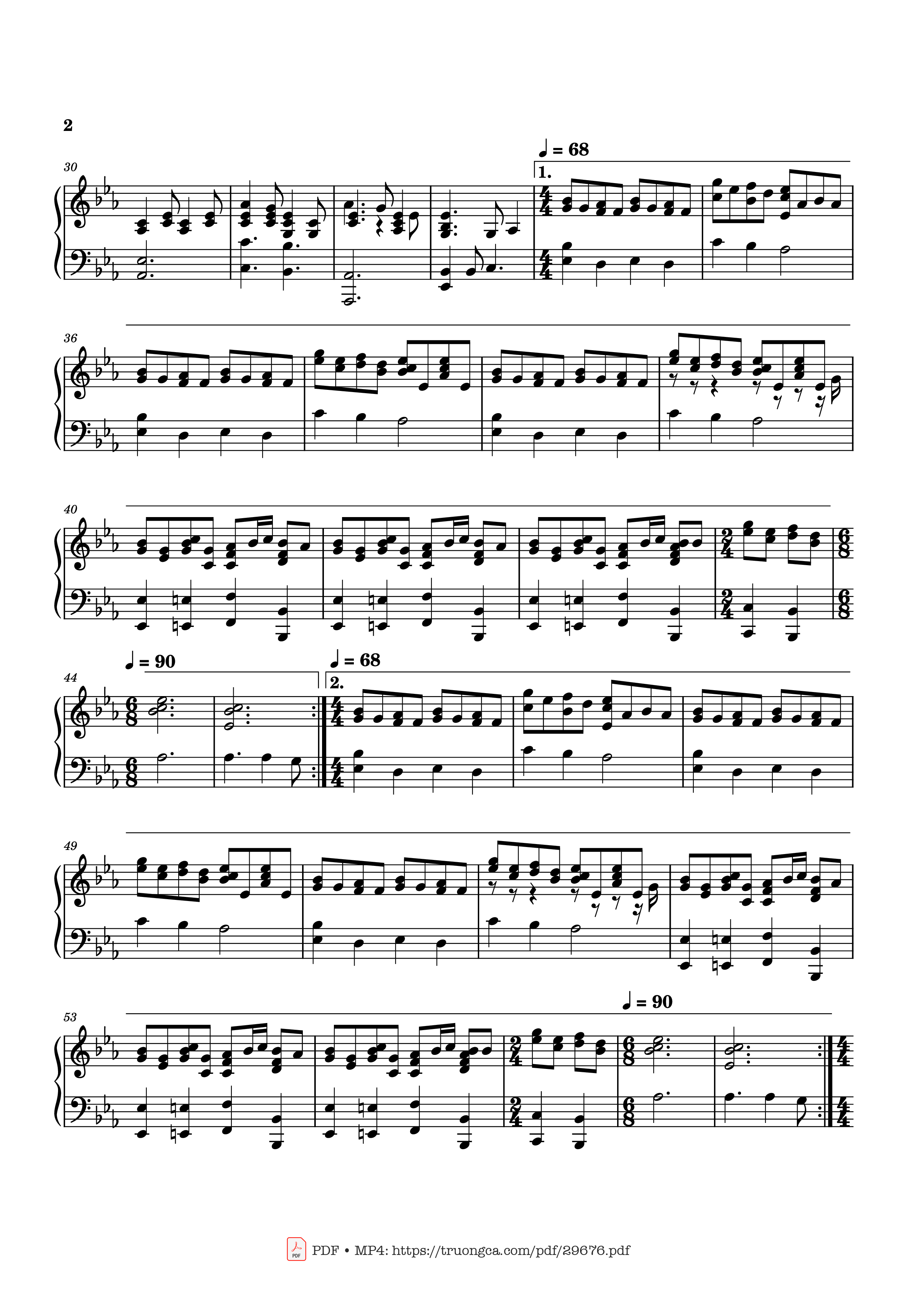 Trang 2 của Sheet nhạc PDF Piano bài hát Martha Piano - Tom Waits