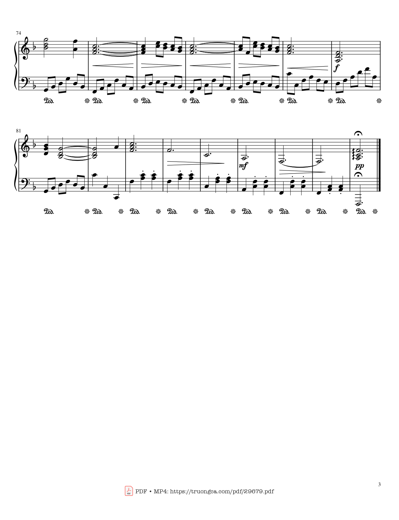 Trang 3 của Sheet nhạc PDF Piano bài hát Moon River Piano - Henry Mancini