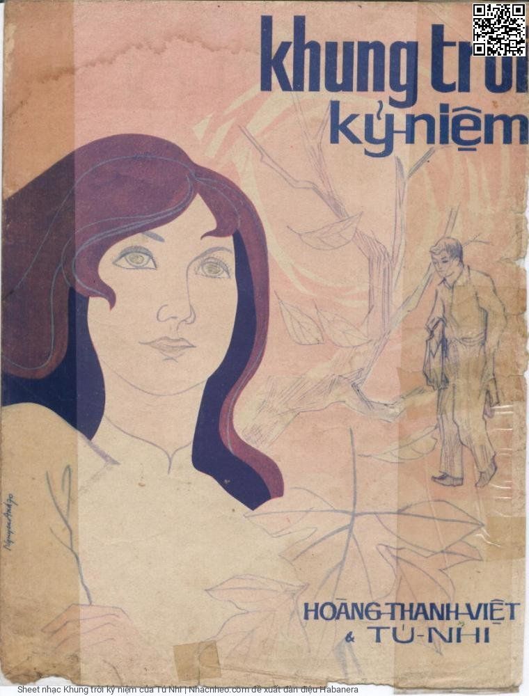 Trang 1 của Sheet nhạc PDF bài hát Khung trời kỷ niệm - Tú Nhi, 1. Hôm nao thu về lá rụng ngoài  song. Ngắm cánh chim trời đôi mắt em  mong Mong  chim bay mỏi  cánh