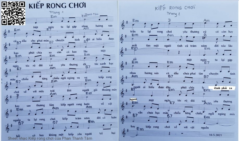 Sheet nhạc Kiếp rong chơi