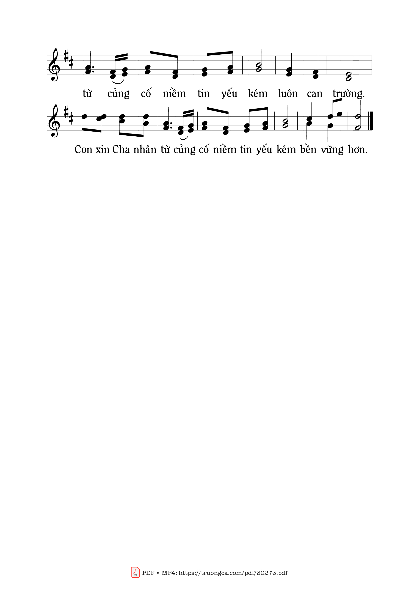 Trang 2 của Sheet nhạc PDF bài hát Lễ Vật Niềm Tin - Mi Trầm