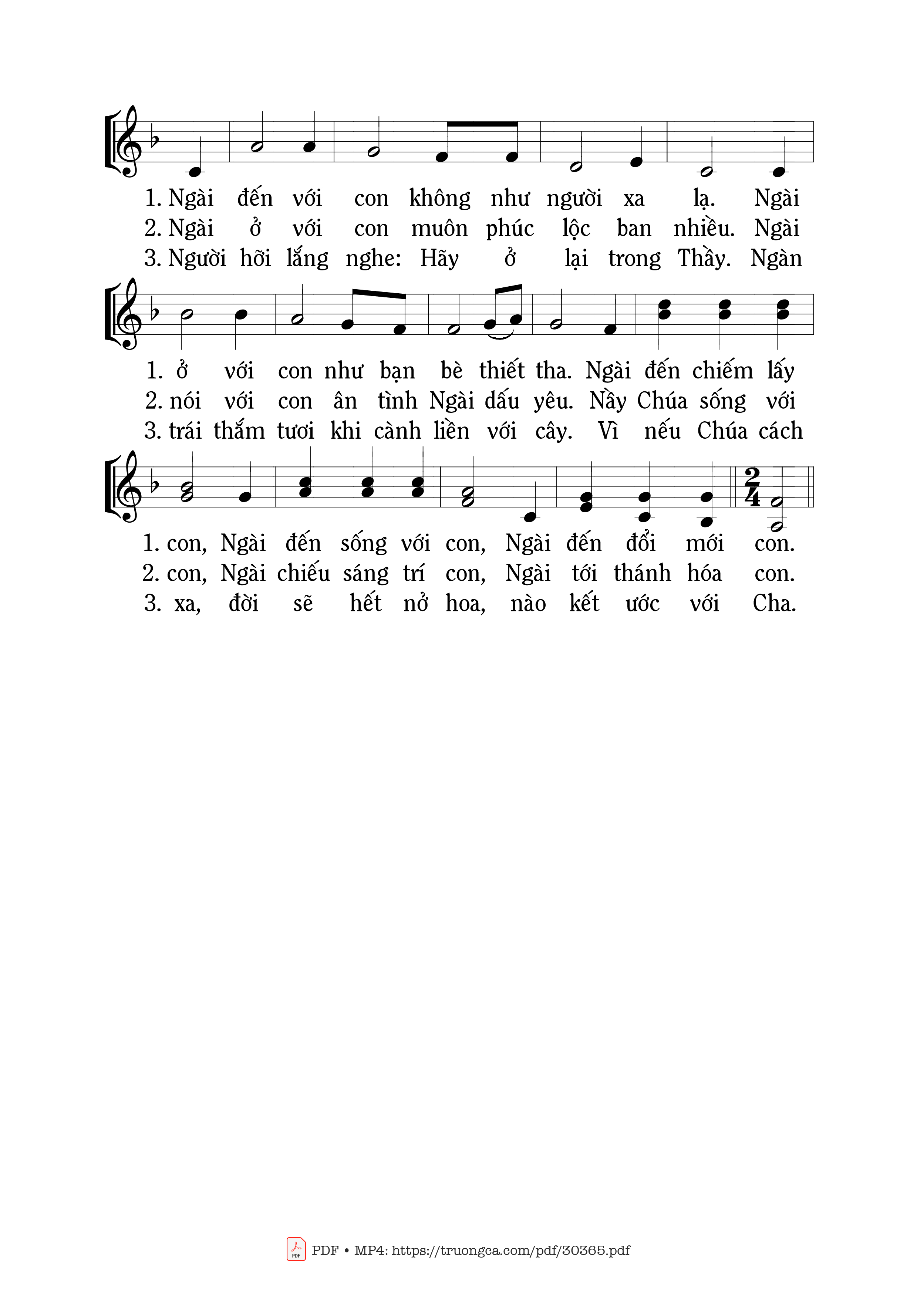 Trang 2 của Sheet nhạc PDF bài hát Chúa sống trong con - Mi Trầm