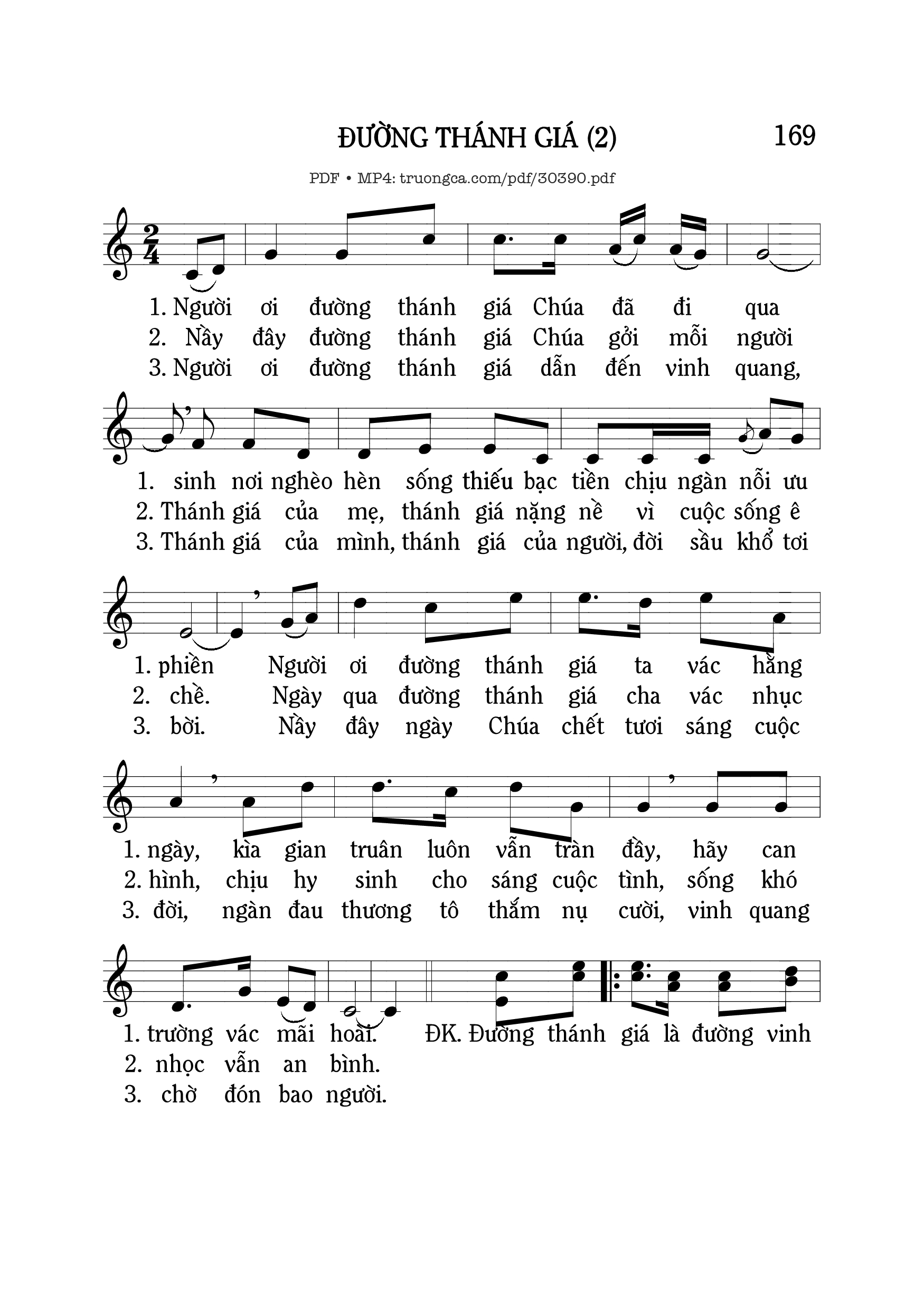 Sheet nhạc PDF bài Đường Thánh giá 2