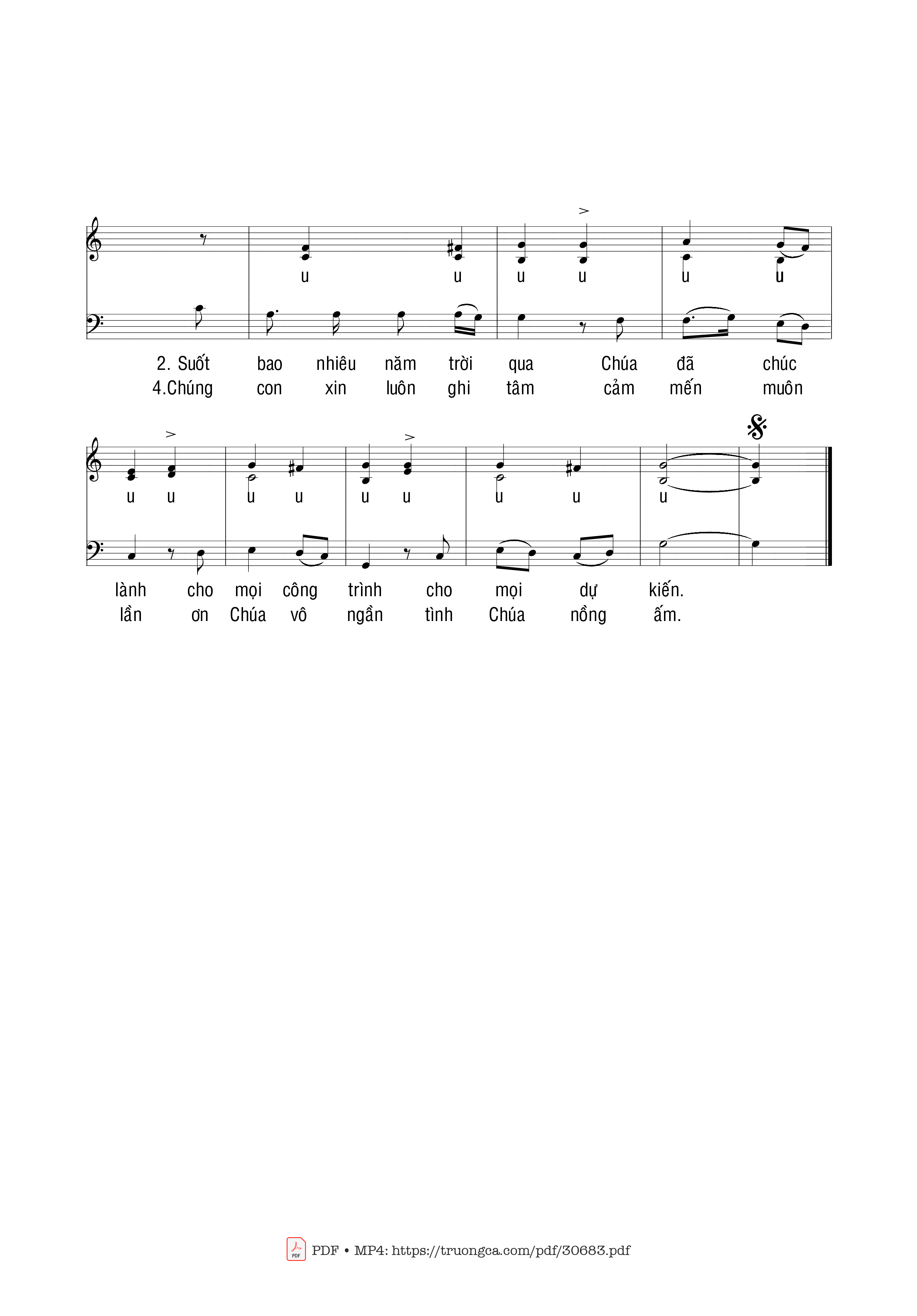 Trang 2 của Sheet nhạc PDF bài hát Giáo xứ tạ ơn - Phạm Liên Hùng