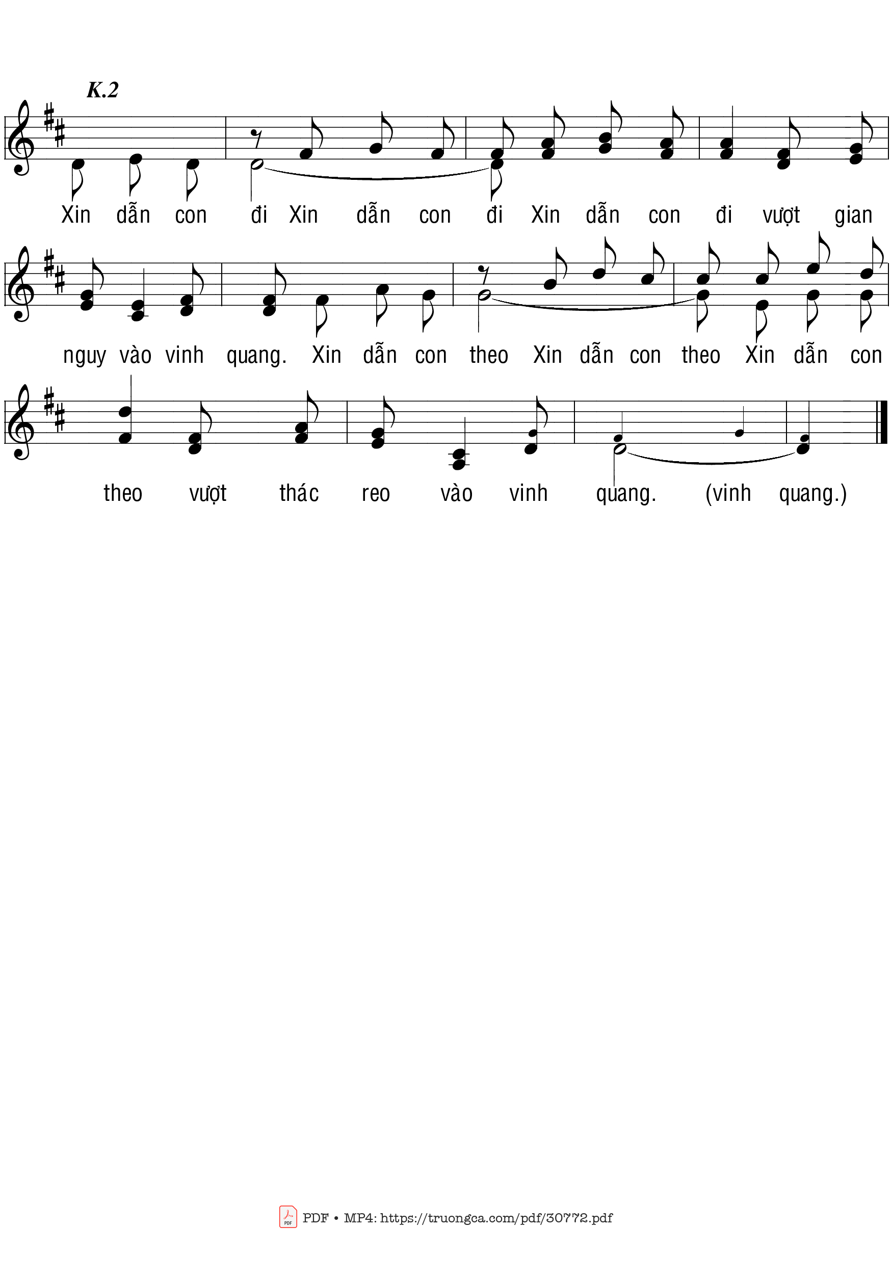Trang 2 của Sheet nhạc PDF bài hát Chúa Là Con Đường - Phạm Liên Hùng