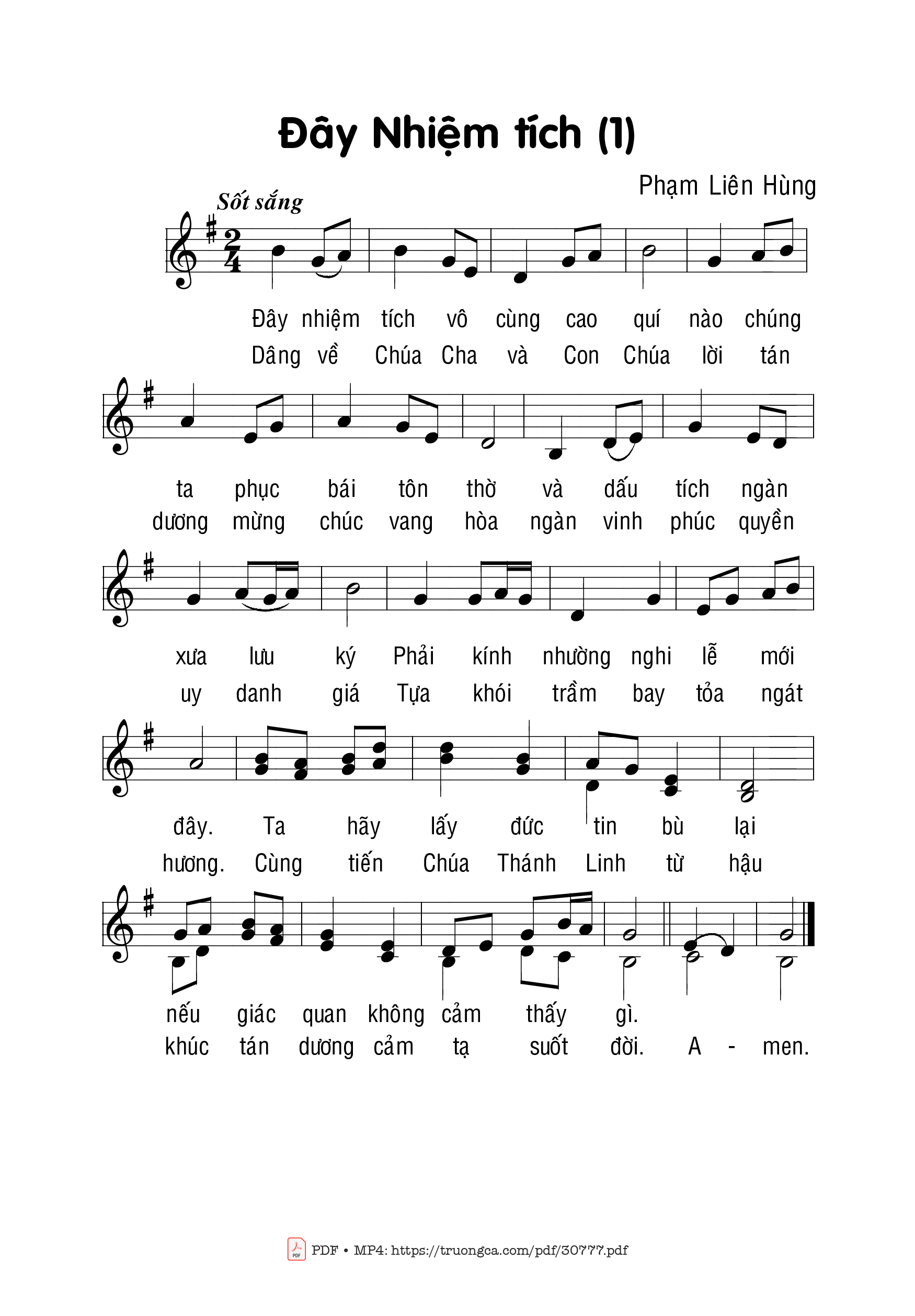 Sheet nhạc PDF bài Đây nhiệm tích (1)
