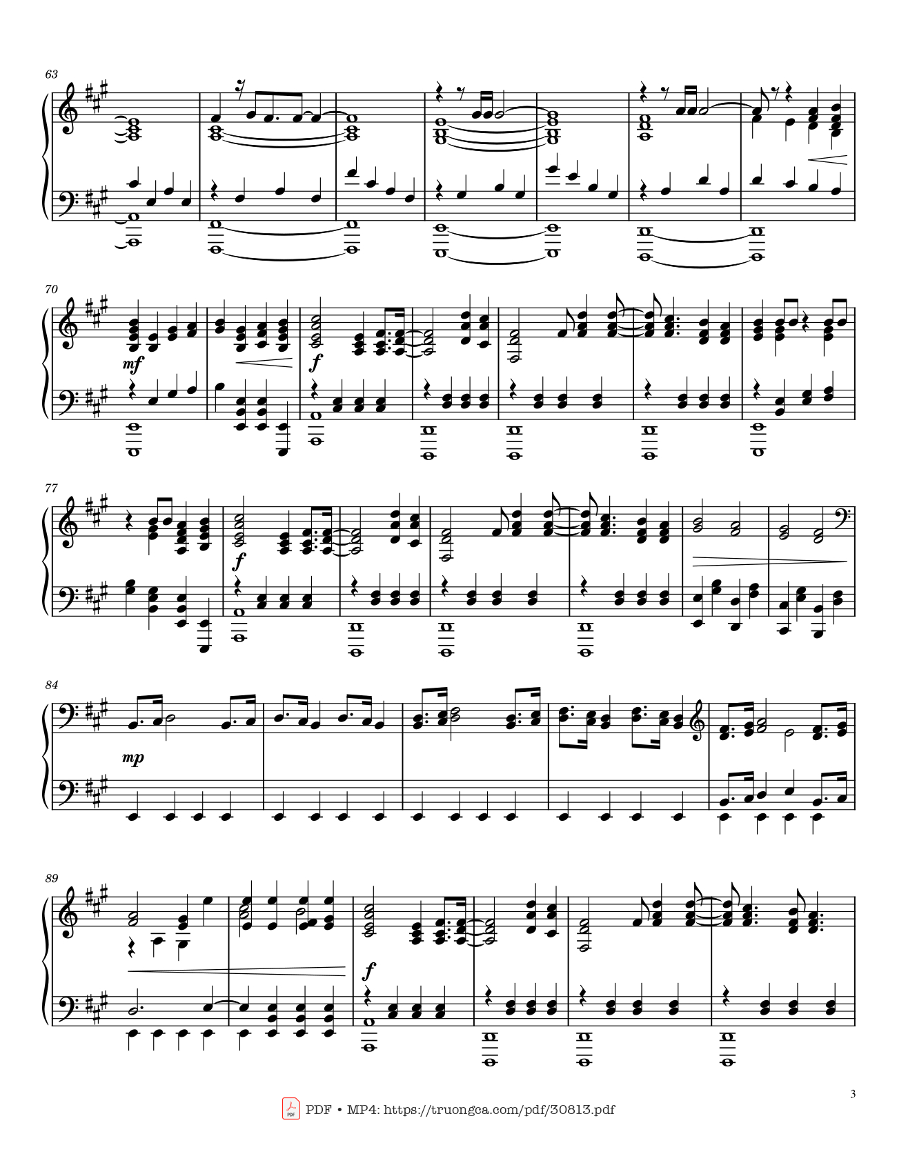 Trang 3 của Sheet nhạc PDF Piano bài hát Sweet Caroline Piano - Neil Diamond