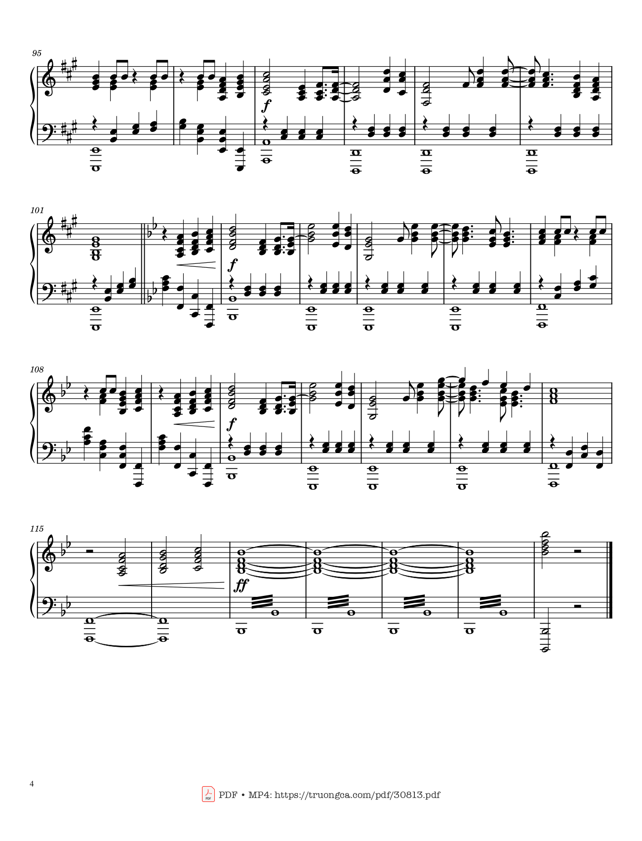 Trang 4 của Sheet nhạc PDF Piano bài hát Sweet Caroline Piano - Neil Diamond