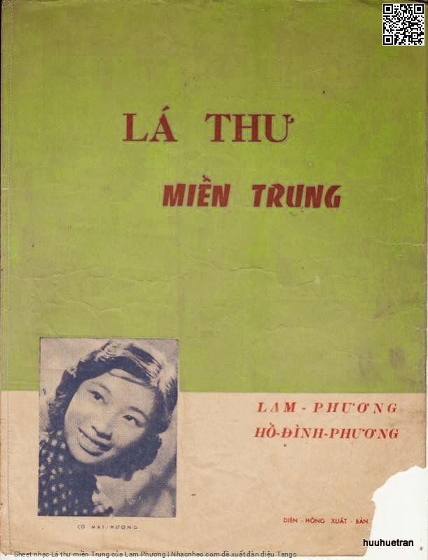 Trang 1 của Sheet nhạc PDF bài hát Lá thư miền Trung - Lam Phương, * Lời ca khúc ghi từ sheet.  1. Miền Trung đẹp  tươi, đà vương tình  tôi