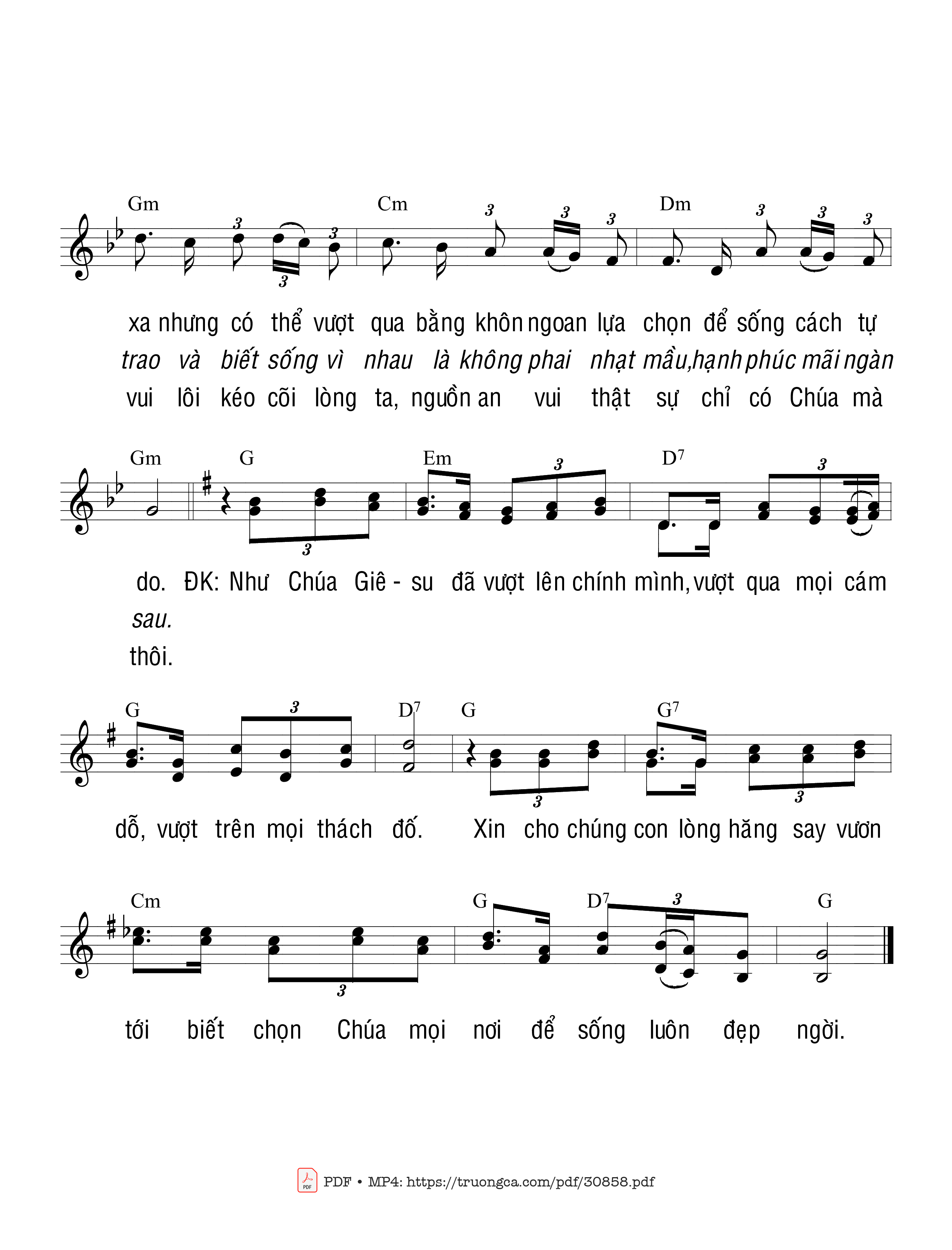 Trang 2 của Sheet nhạc PDF bài hát Cám dỗ trong đời - Thái Nguyên