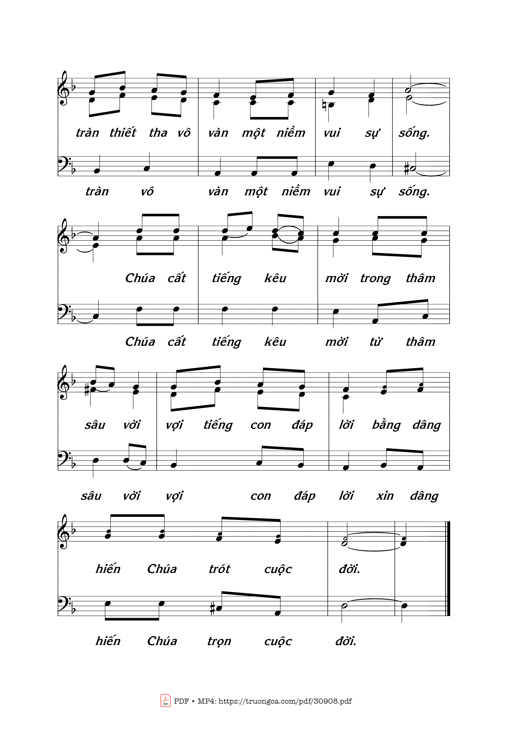 Trang 3 của Sheet nhạc PDF bài hát Ôi tình yêu - Thái Nguyên