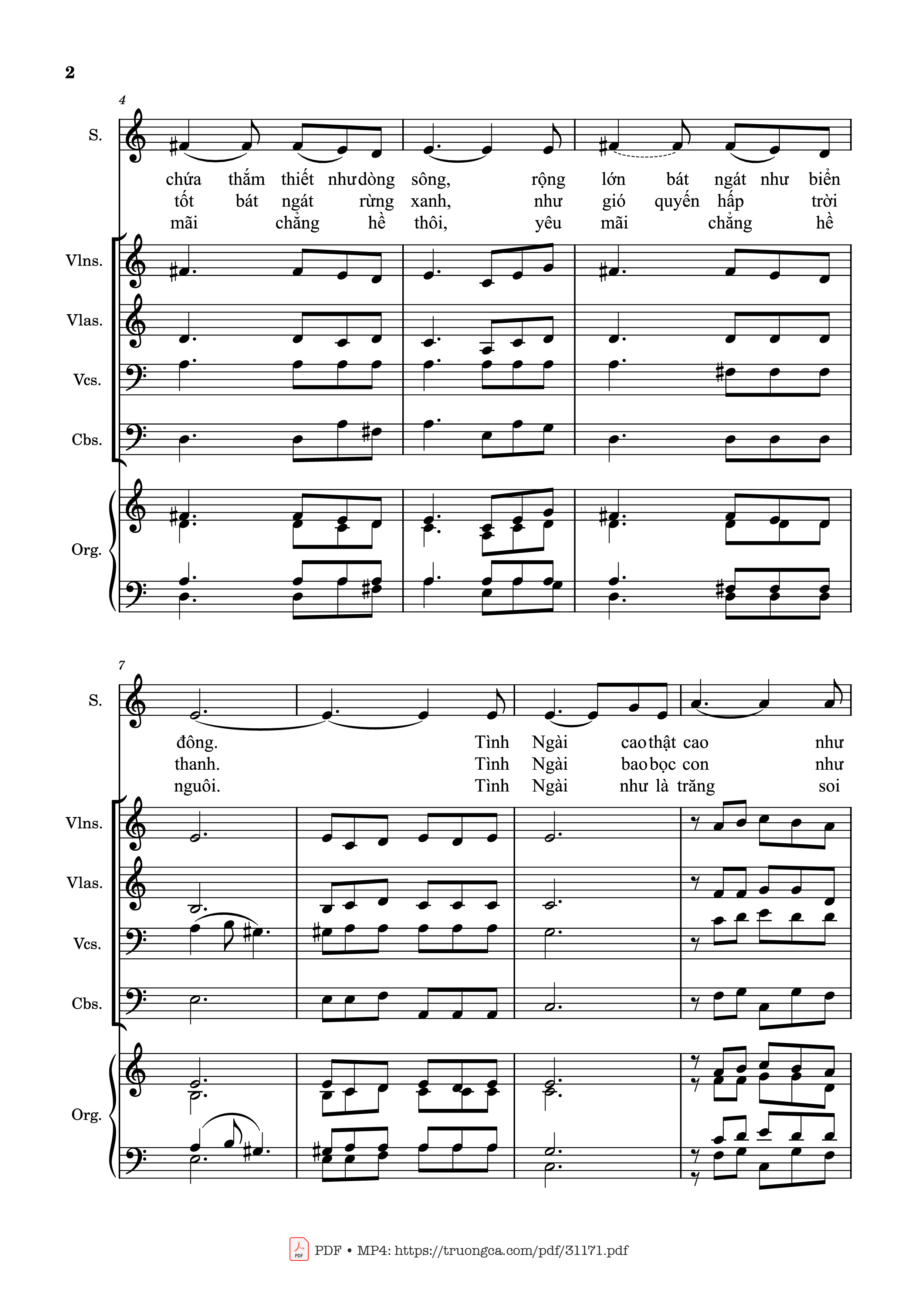 Trang 2 của Sheet nhạc PDF Guitar Tab bài hát Tình Ca Vô Tận (Bè SATB) - Ngọc Kôn