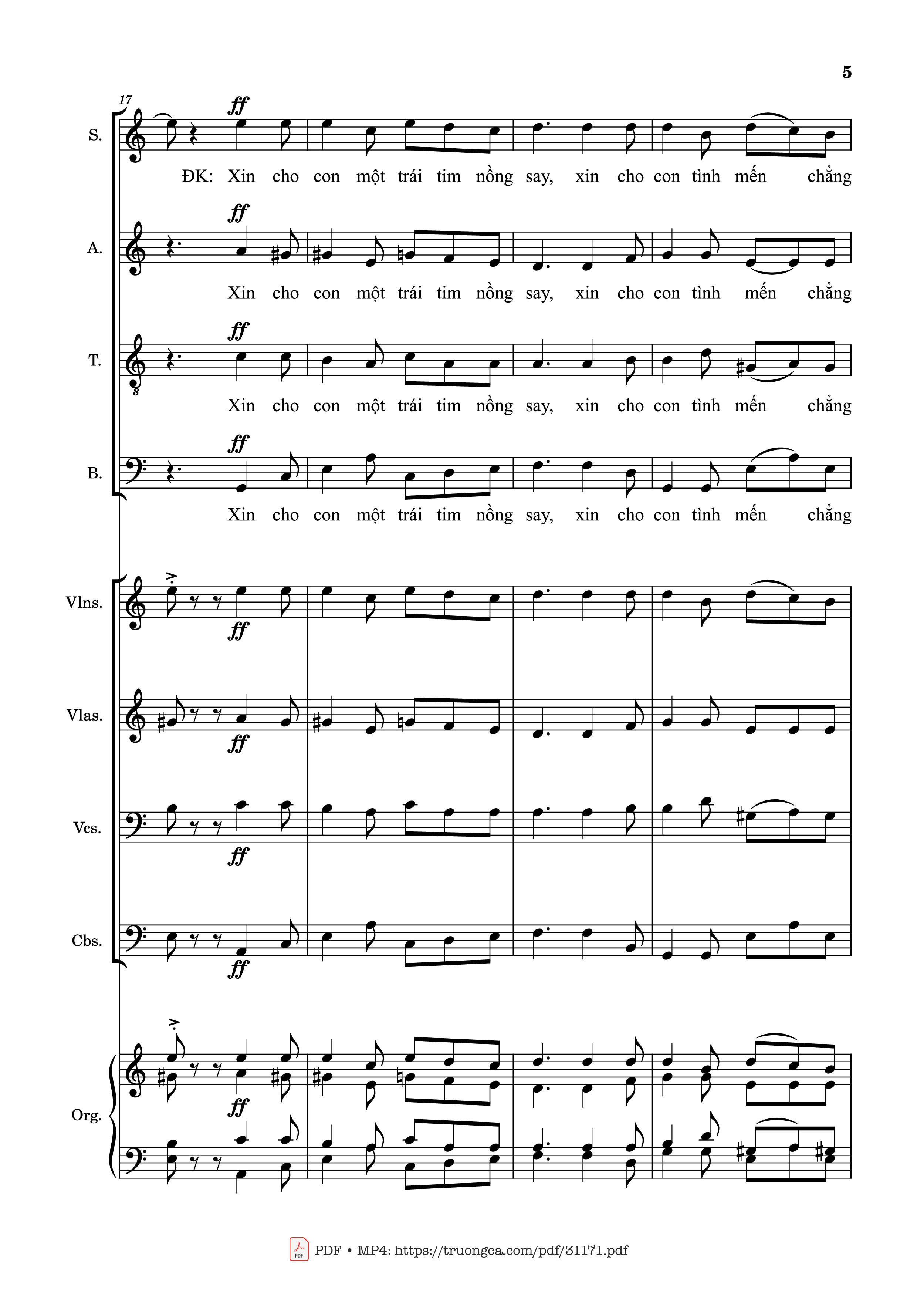 Trang 5 của Sheet nhạc PDF Guitar Tab bài hát Tình Ca Vô Tận (Bè SATB) - Ngọc Kôn