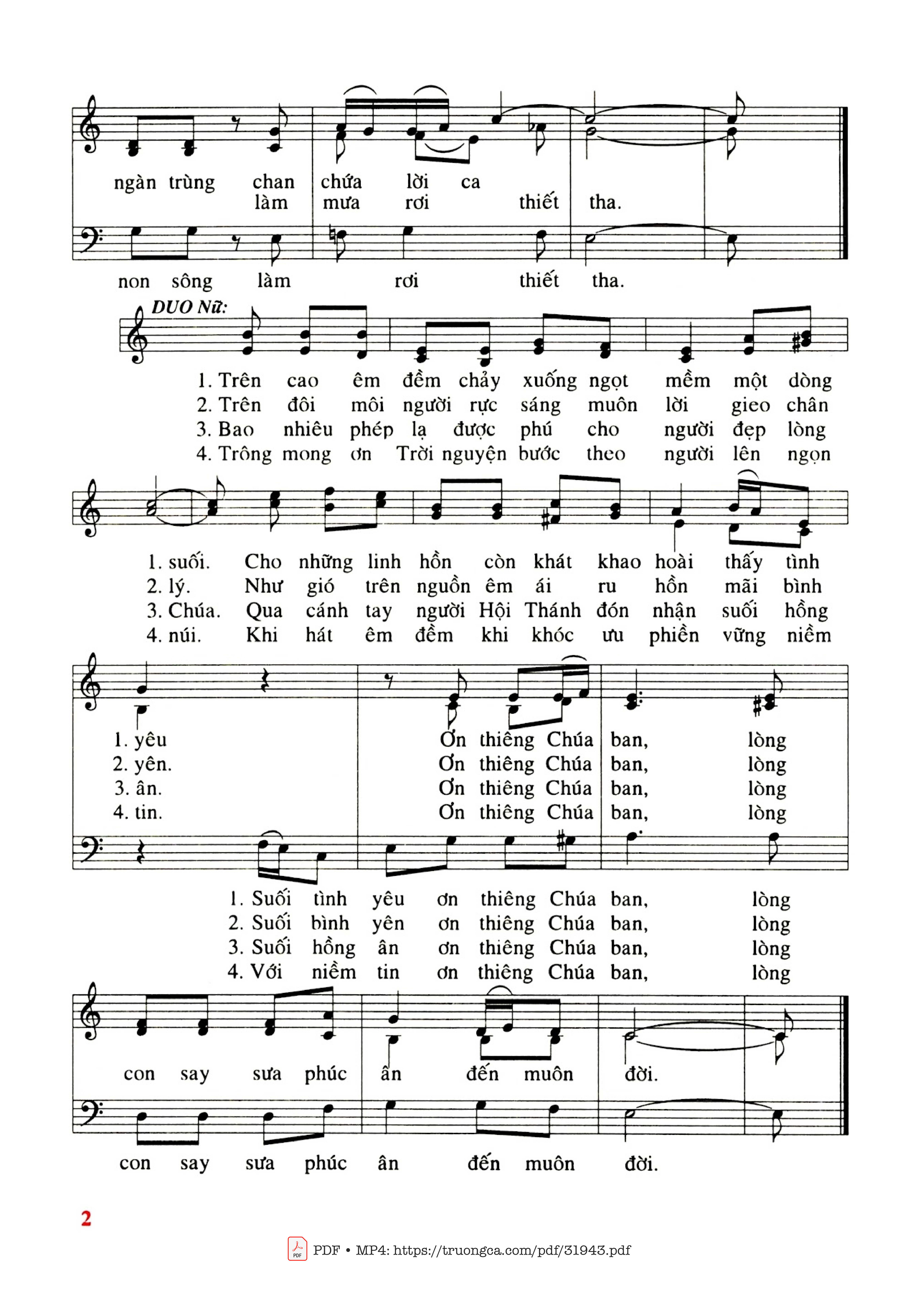 Trang 2 của Sheet nhạc PDF bài hát Núi Cao Vinh Quang - Phanxico
