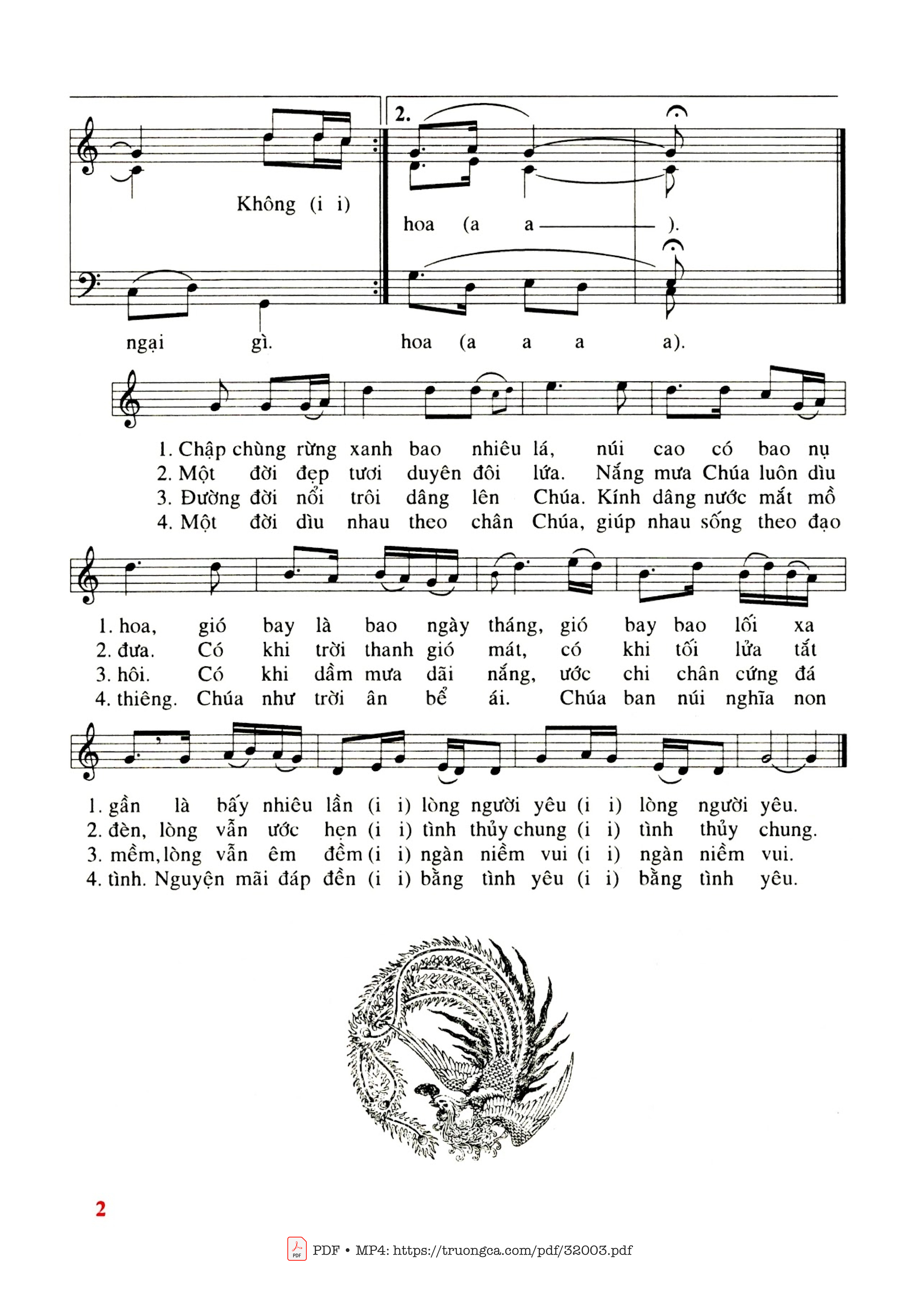 Trang 2 của Sheet nhạc PDF bài hát Loan Phượng Chung Đôi - Phanxico