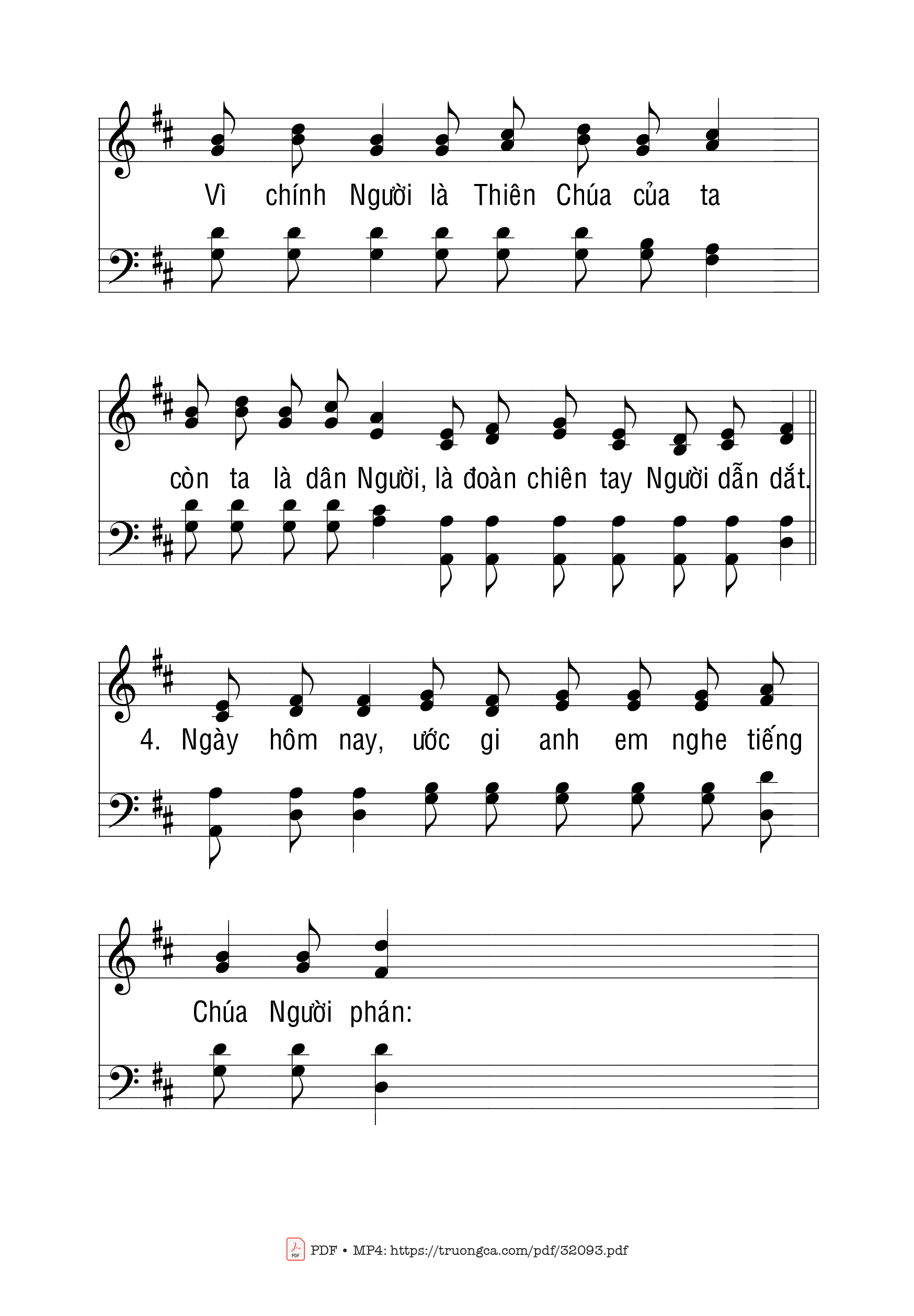 Trang 4 của Sheet nhạc PDF bài hát Thánh Vịnh 95 - Ngọc Linh