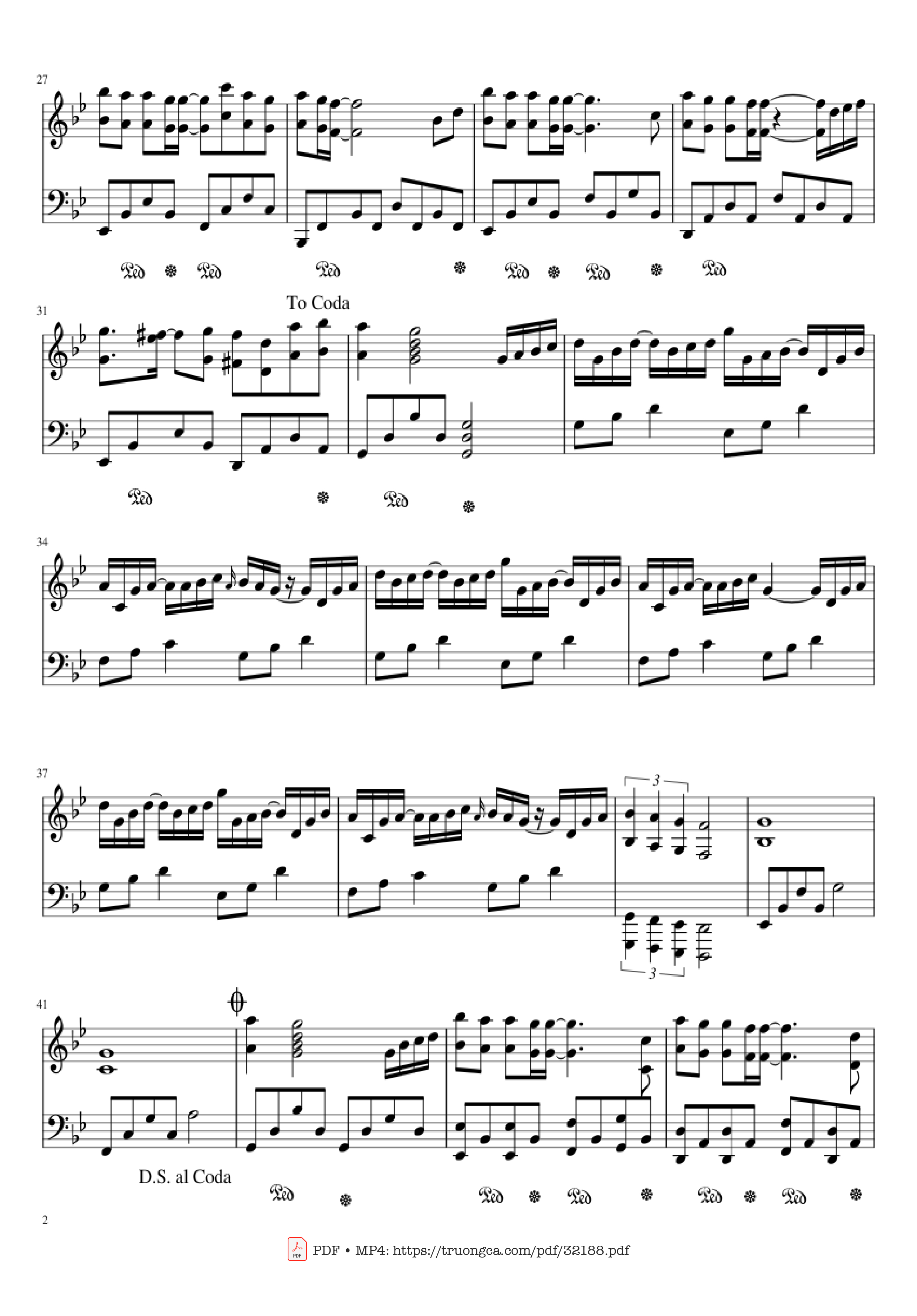 Trang 2 của Sheet nhạc PDF Piano bài hát Spring Time-Yiruma Piano - Undefined