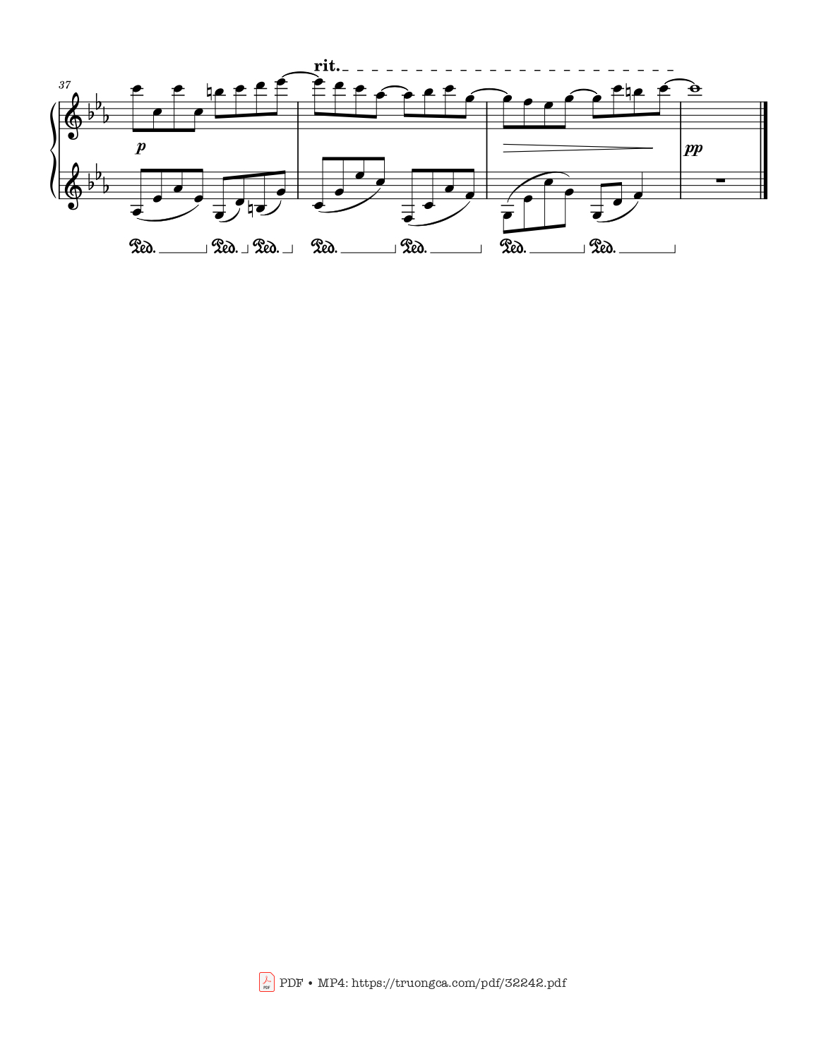 Trang 3 của Sheet nhạc PDF bài hát WHEN THE LOVE FALLS Piano - Yiruma