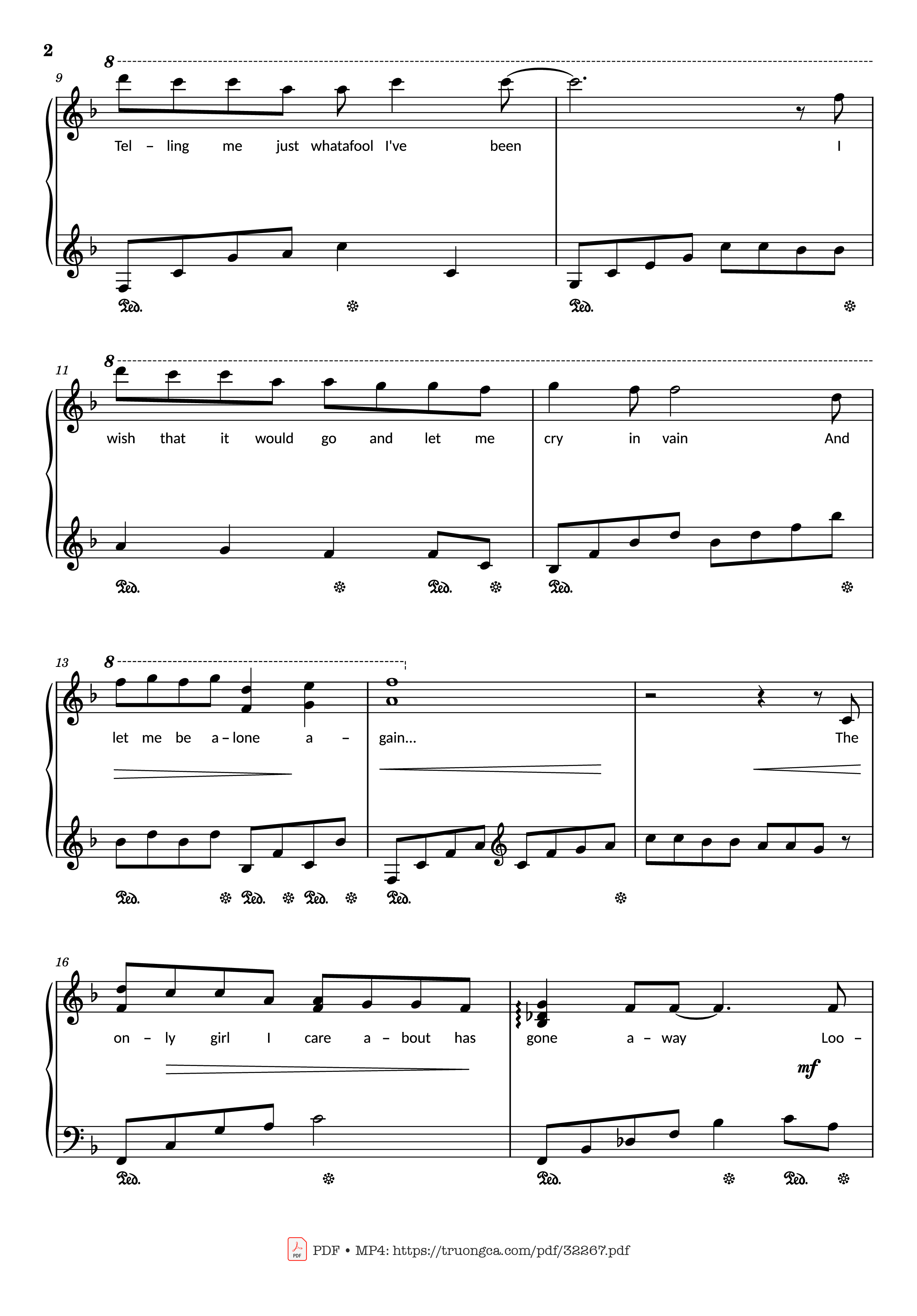 Trang 2 của Sheet nhạc PDF bài hát Rhythm of the rain Piano - John Claude Gummoe