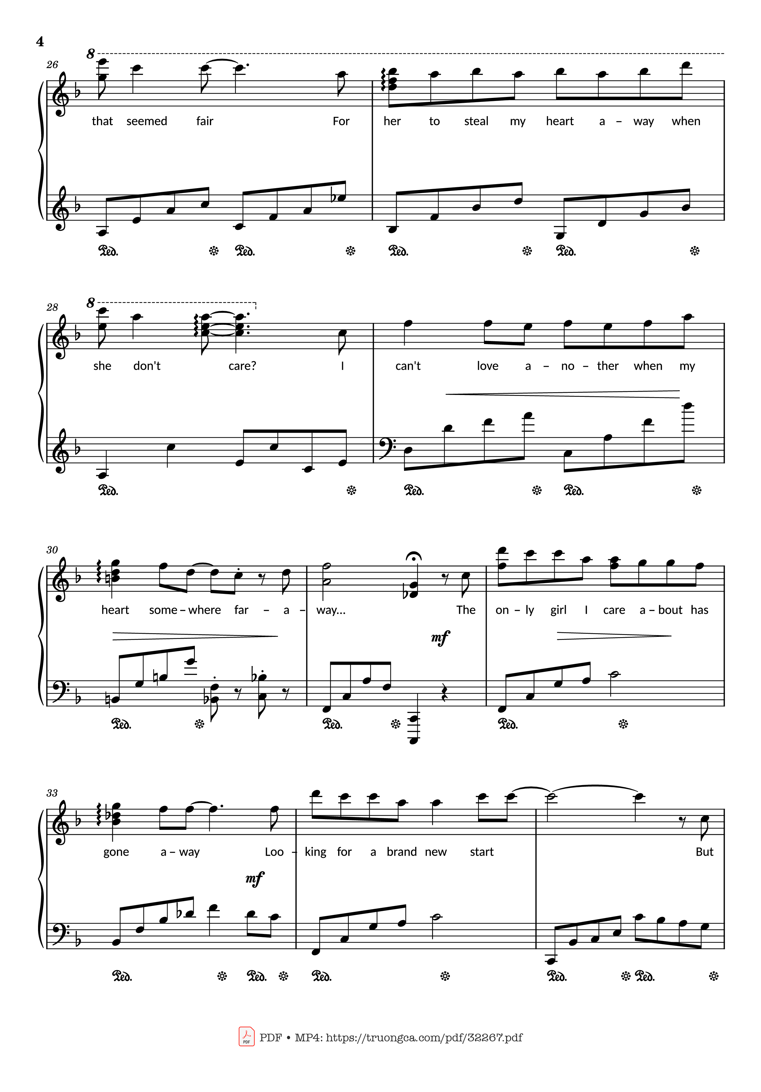 Trang 4 của Sheet nhạc PDF bài hát Rhythm of the rain Piano - John Claude Gummoe