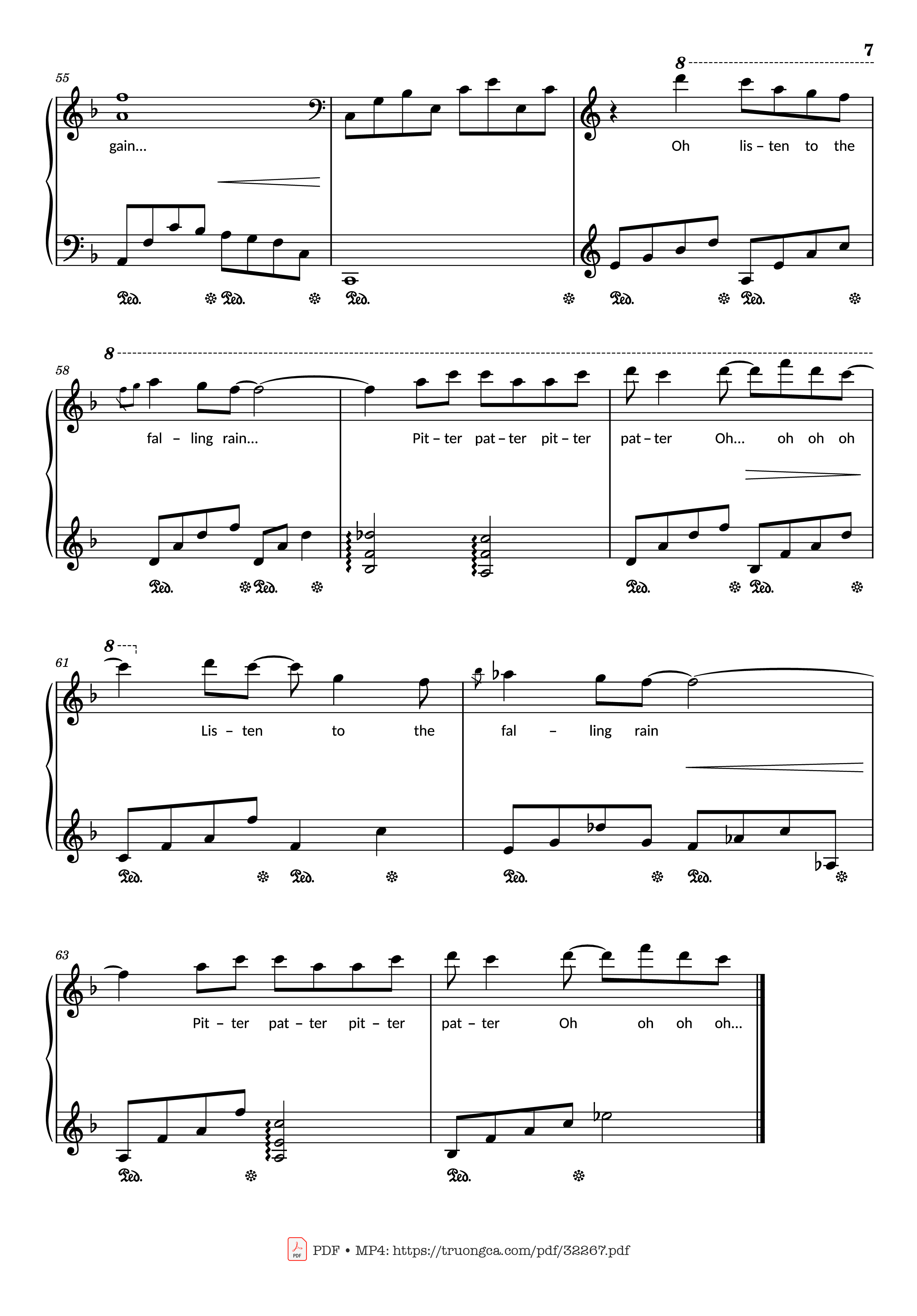Trang 7 của Sheet nhạc PDF bài hát Rhythm of the rain Piano - John Claude Gummoe