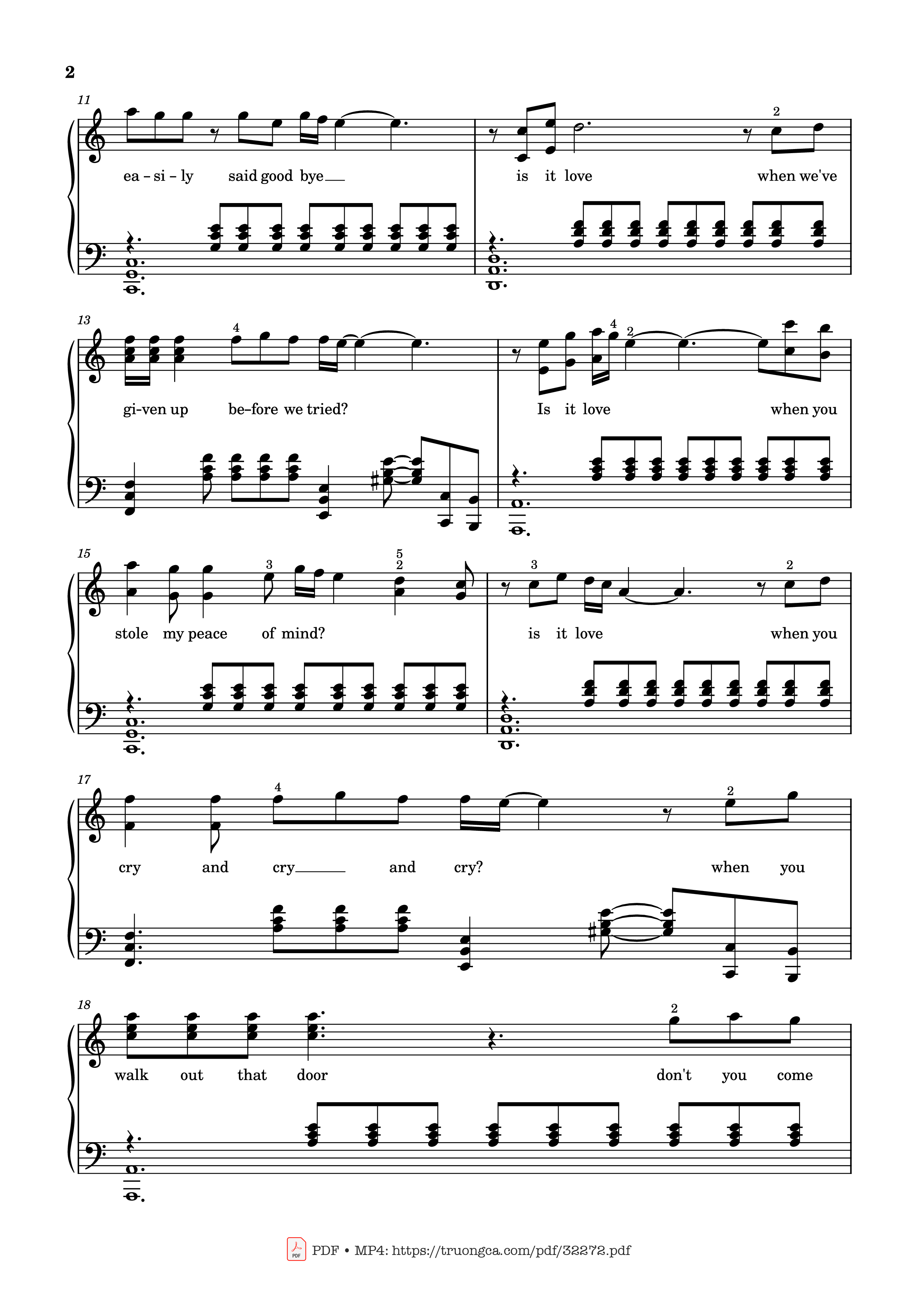Trang 2 của Sheet nhạc PDF Piano bài hát Leave Me Lonely Piano - Thomas Lee Brown
