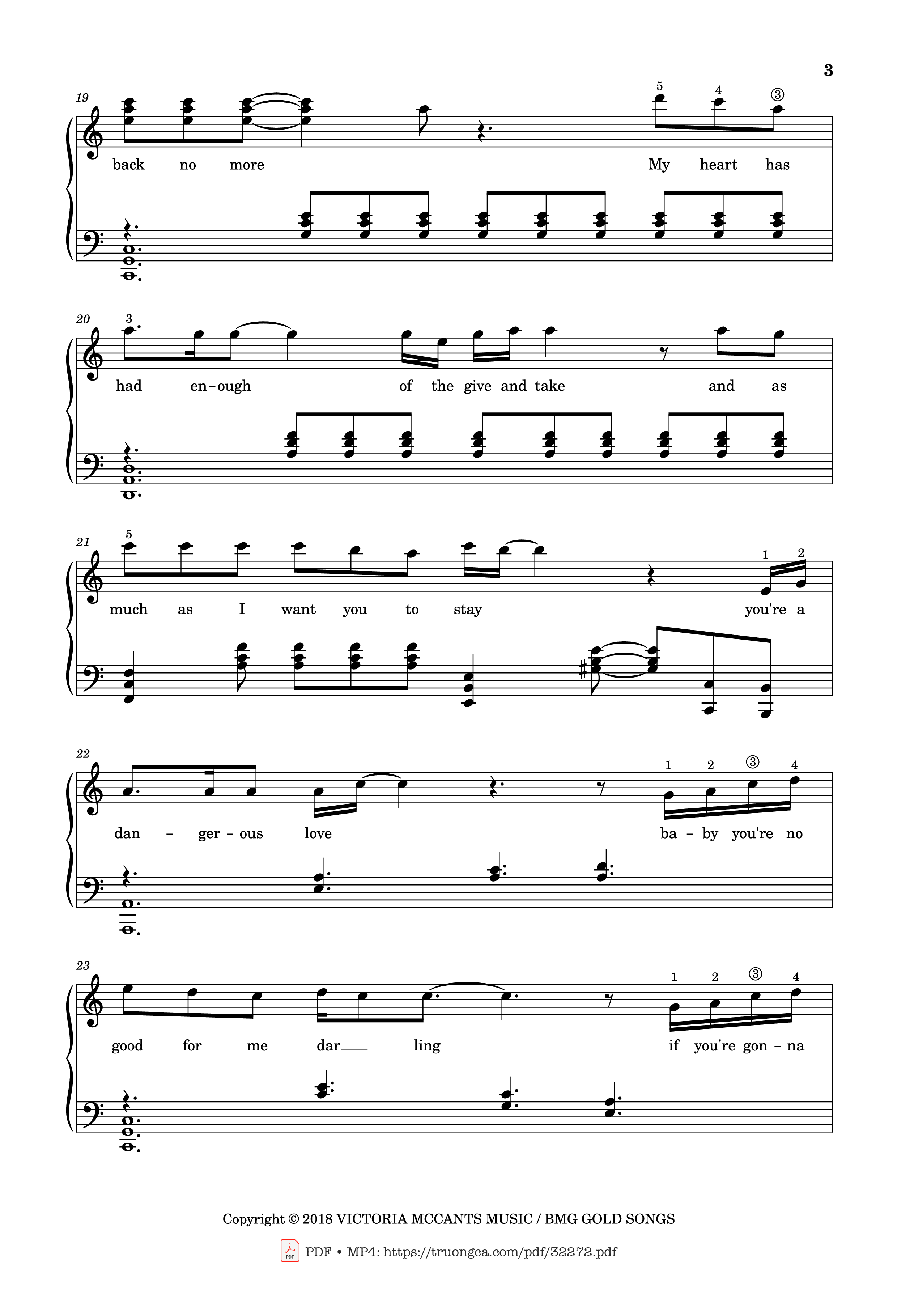 Trang 3 của Sheet nhạc PDF Piano bài hát Leave Me Lonely Piano - Thomas Lee Brown