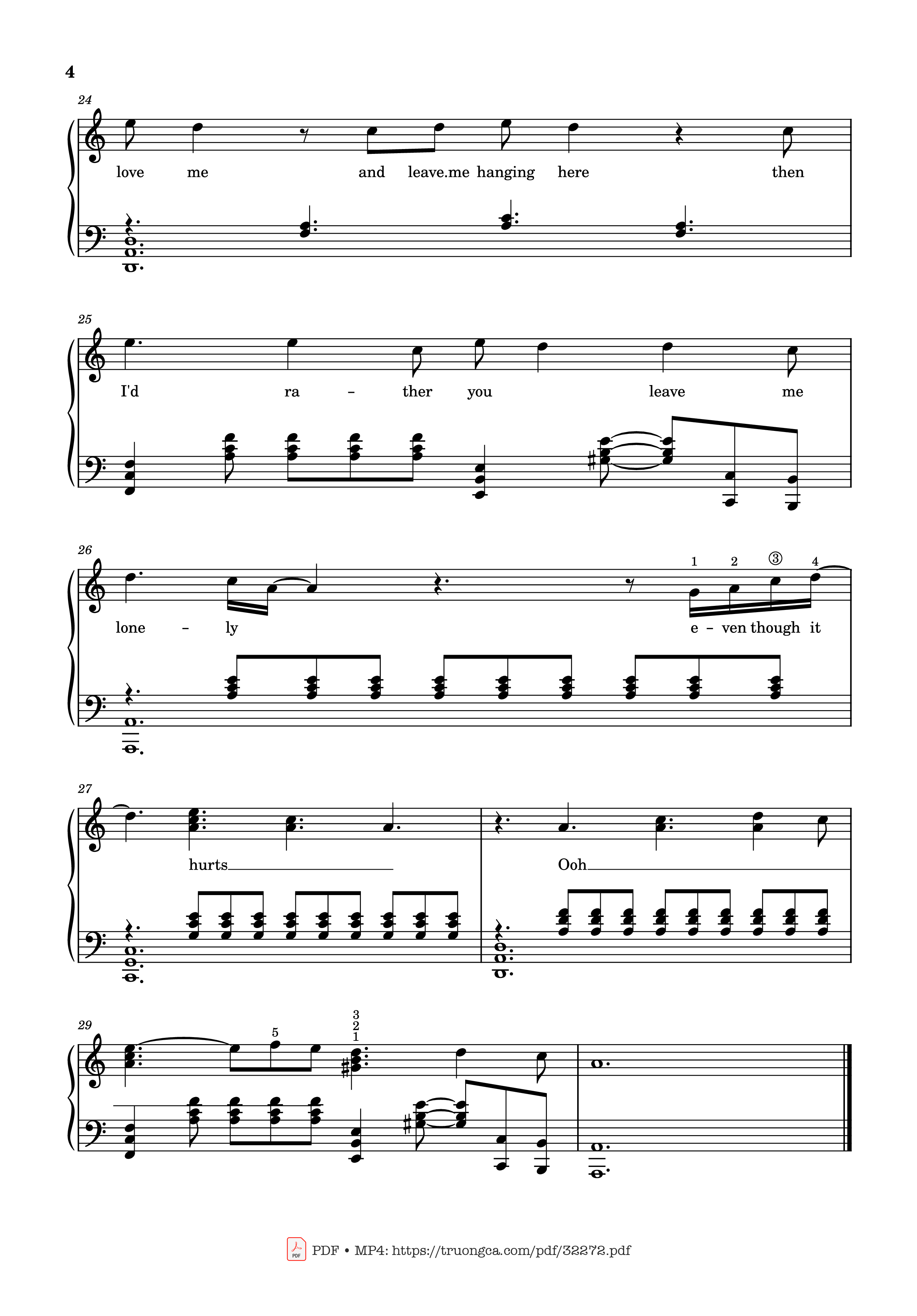Trang 4 của Sheet nhạc PDF Piano bài hát Leave Me Lonely Piano - Thomas Lee Brown