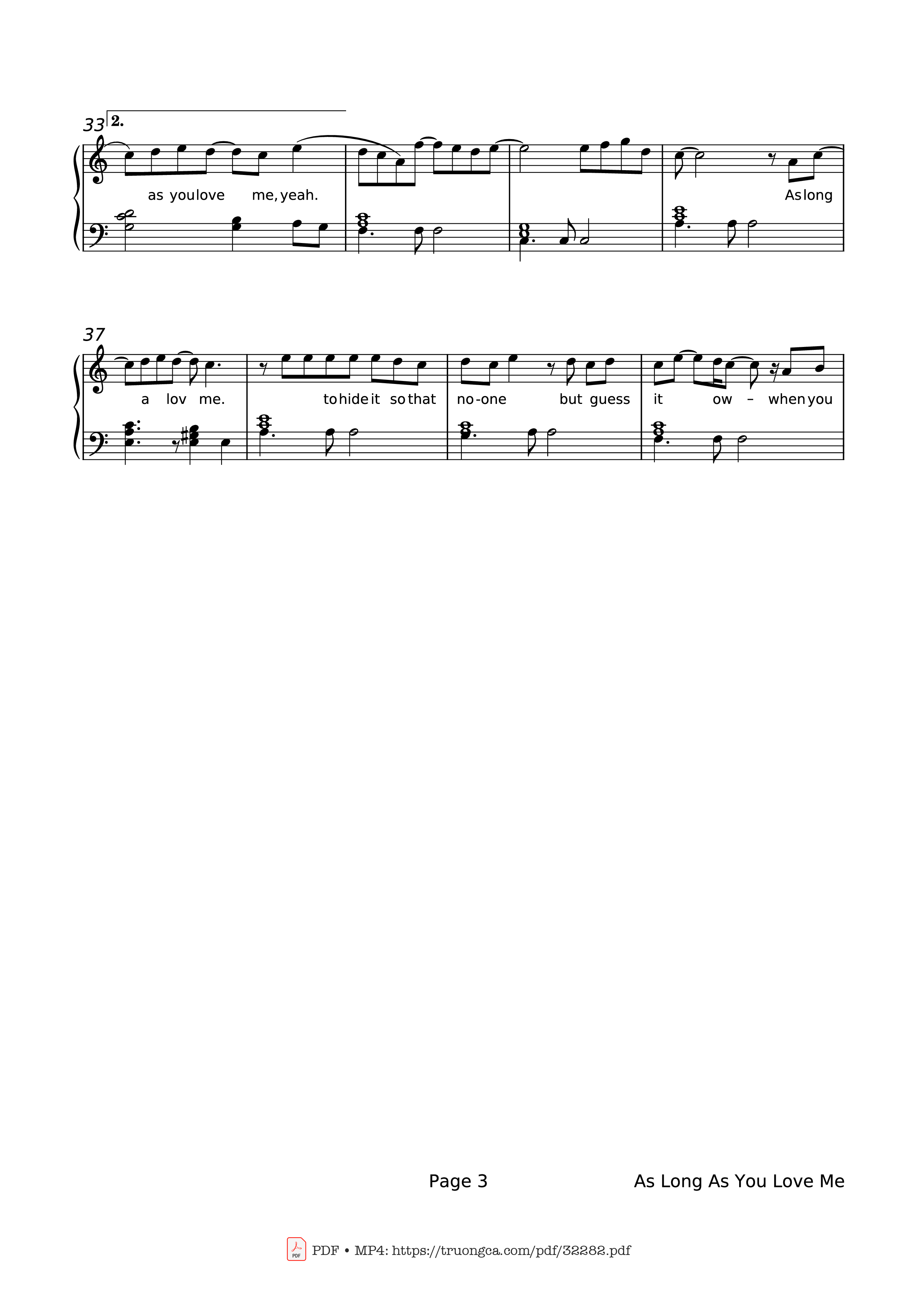 Trang 3 của Sheet nhạc PDF Piano bài hát As Long As You Love Me Piano - Backstreet Boys