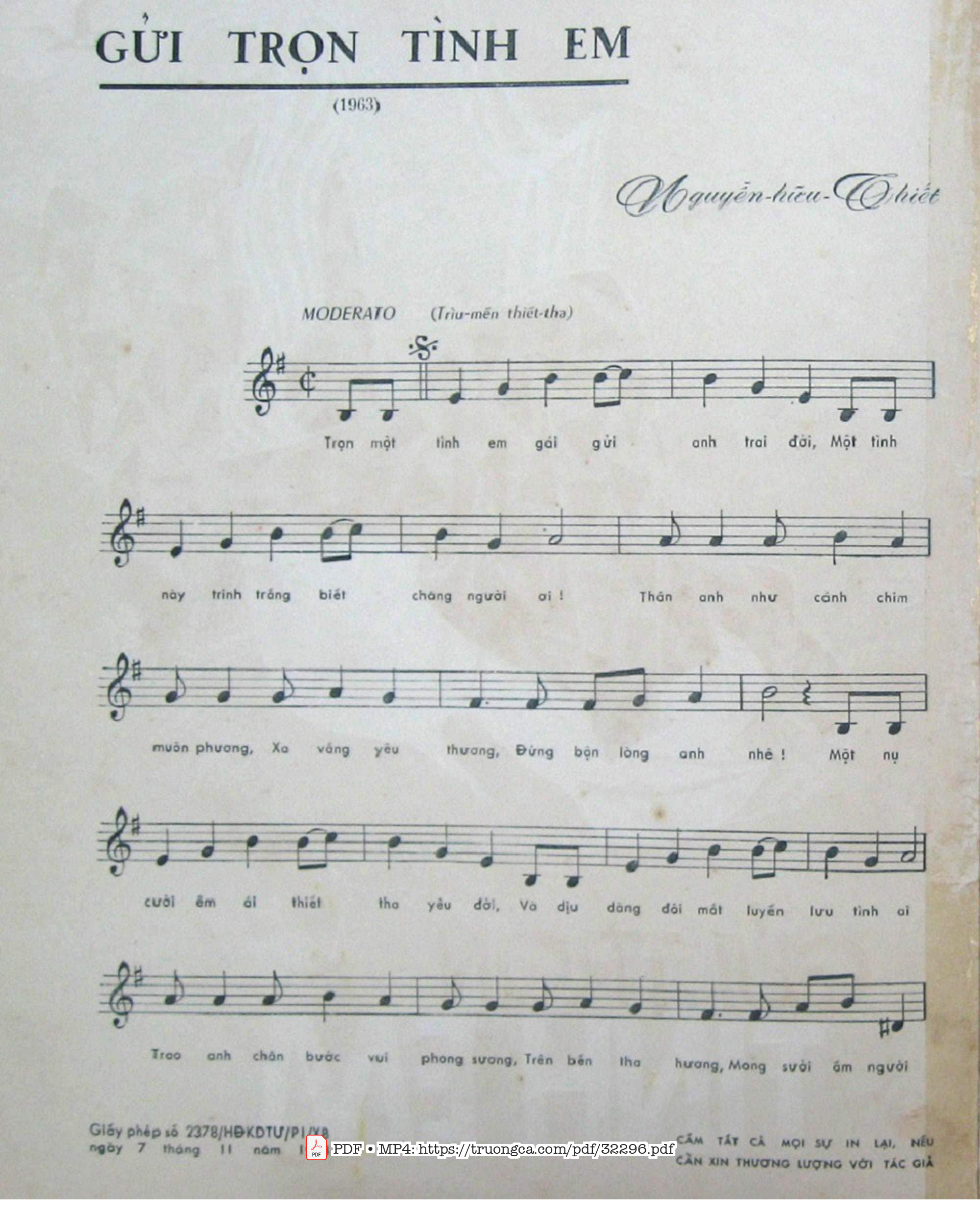 Trang 2 của Sheet nhạc PDF bài hát Gửi trọn tình em - Nguyễn Hữu Thiết